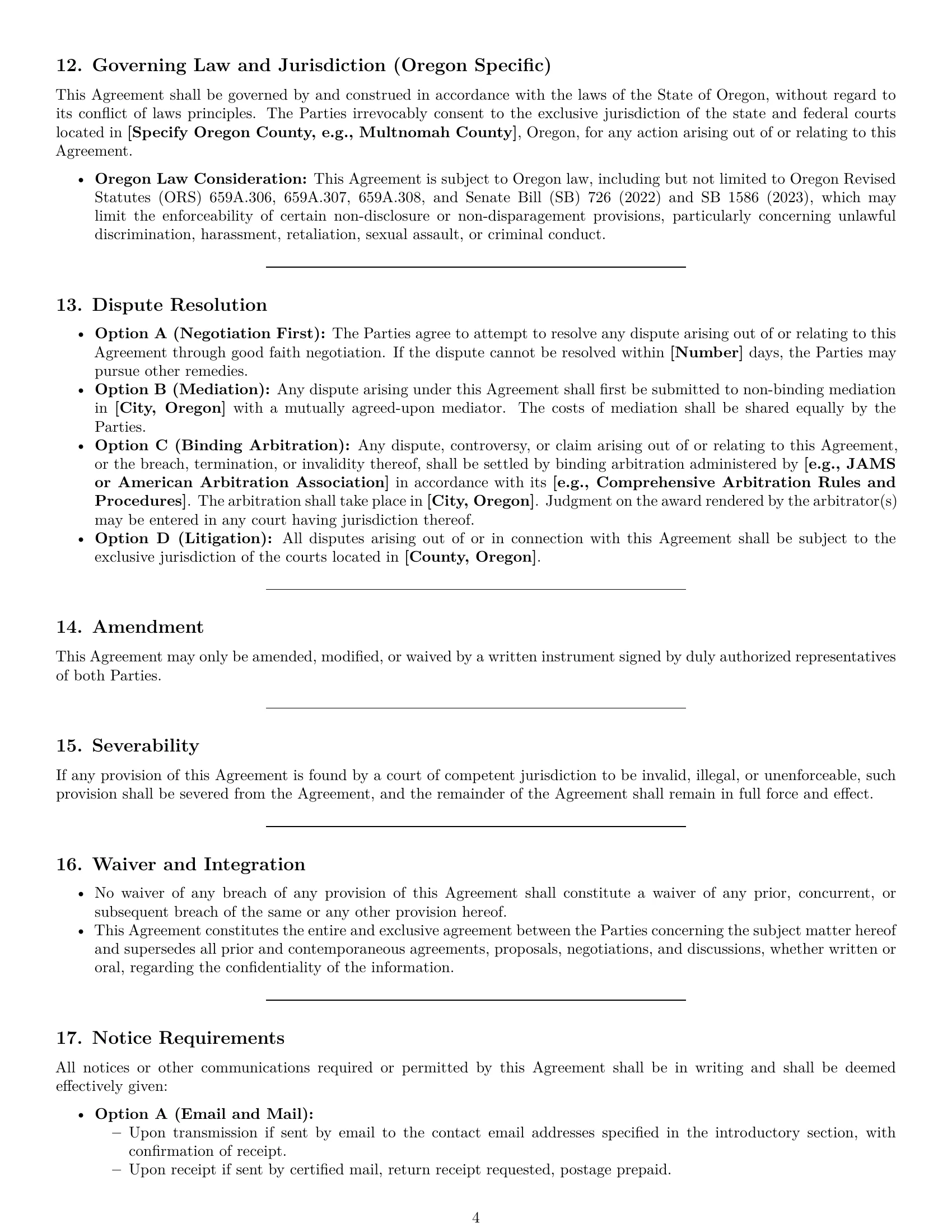 Preview page 4 of Pro Oregon nda template