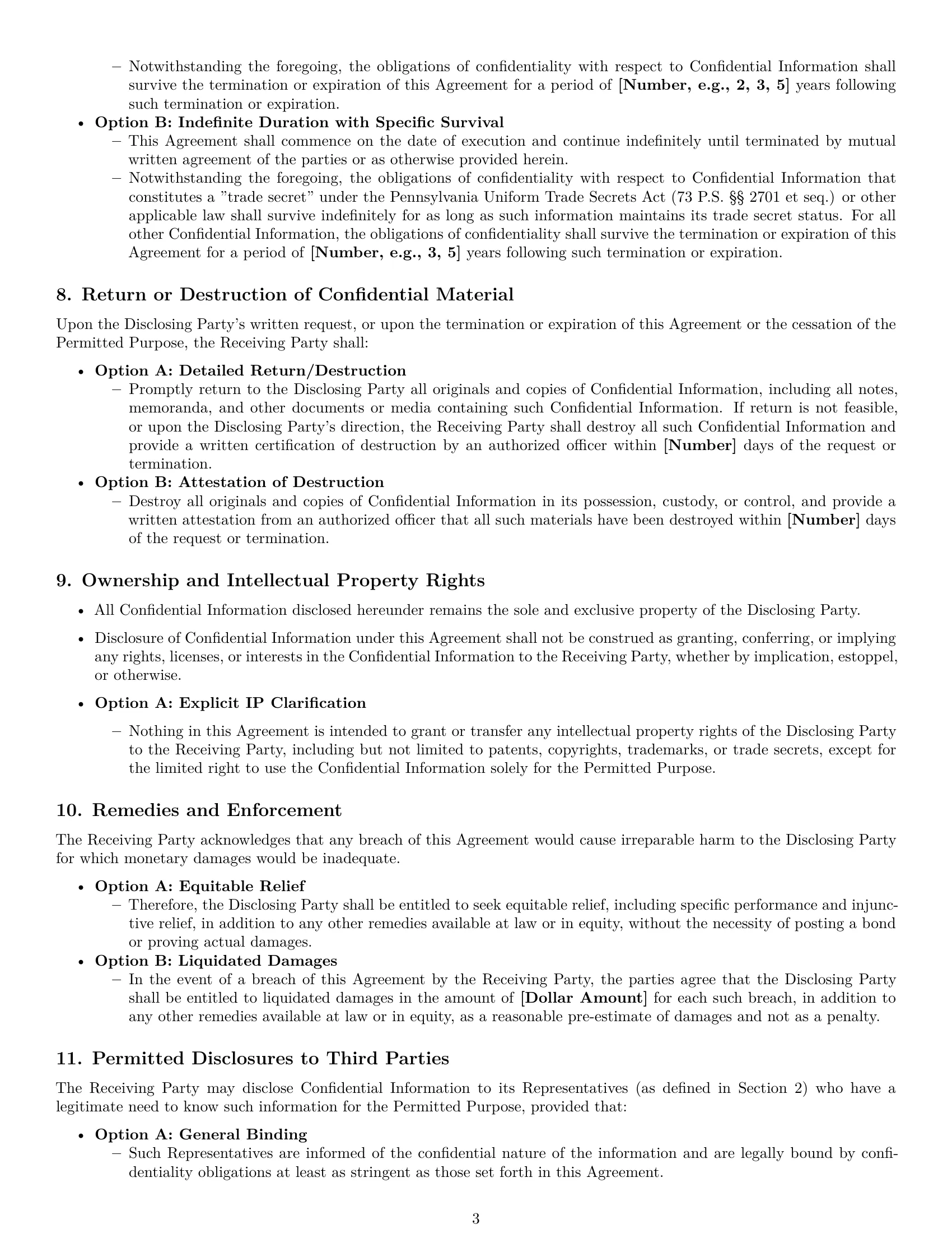 Preview page 3 of Pro Pennsylvania nda template