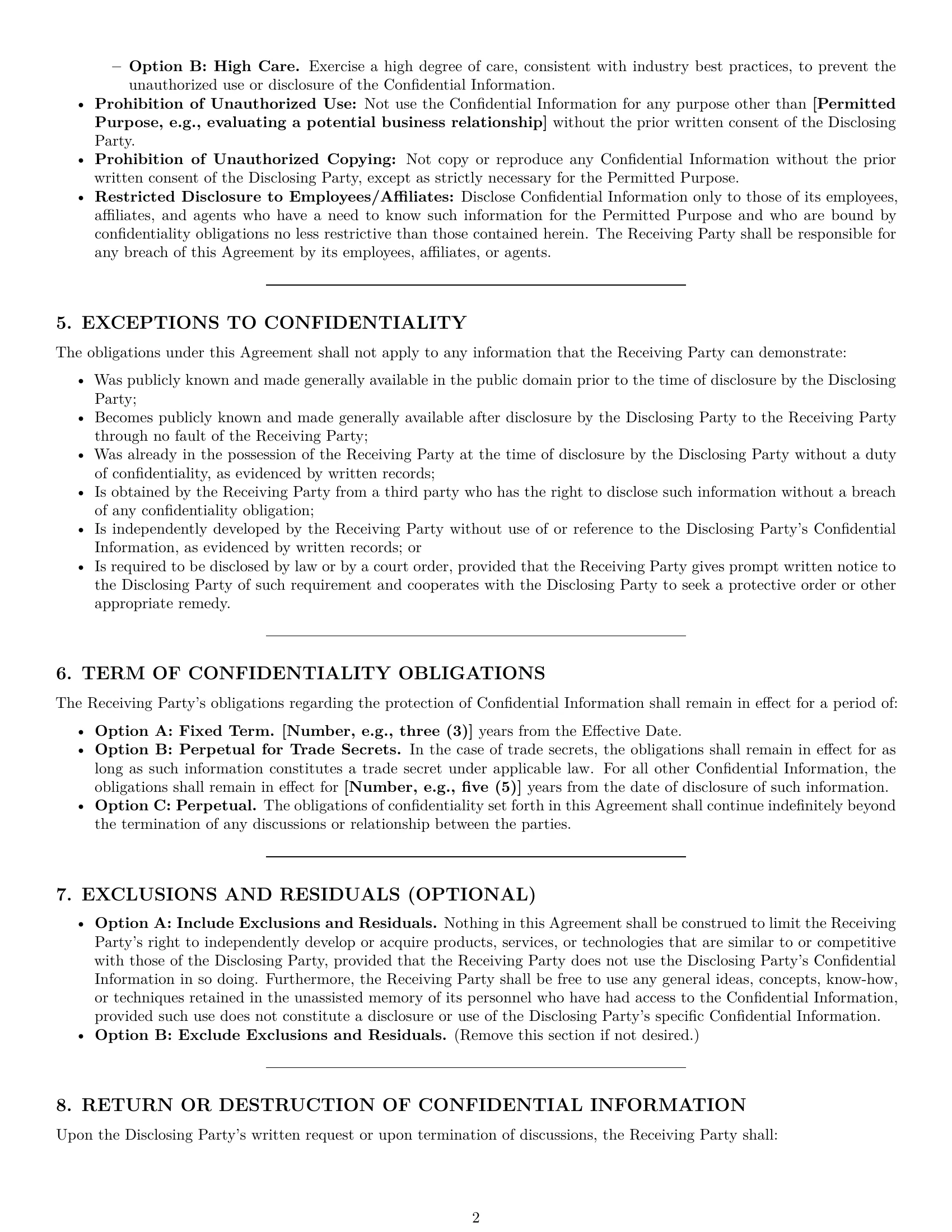 Preview page 2 of Pro Arkansas nda template