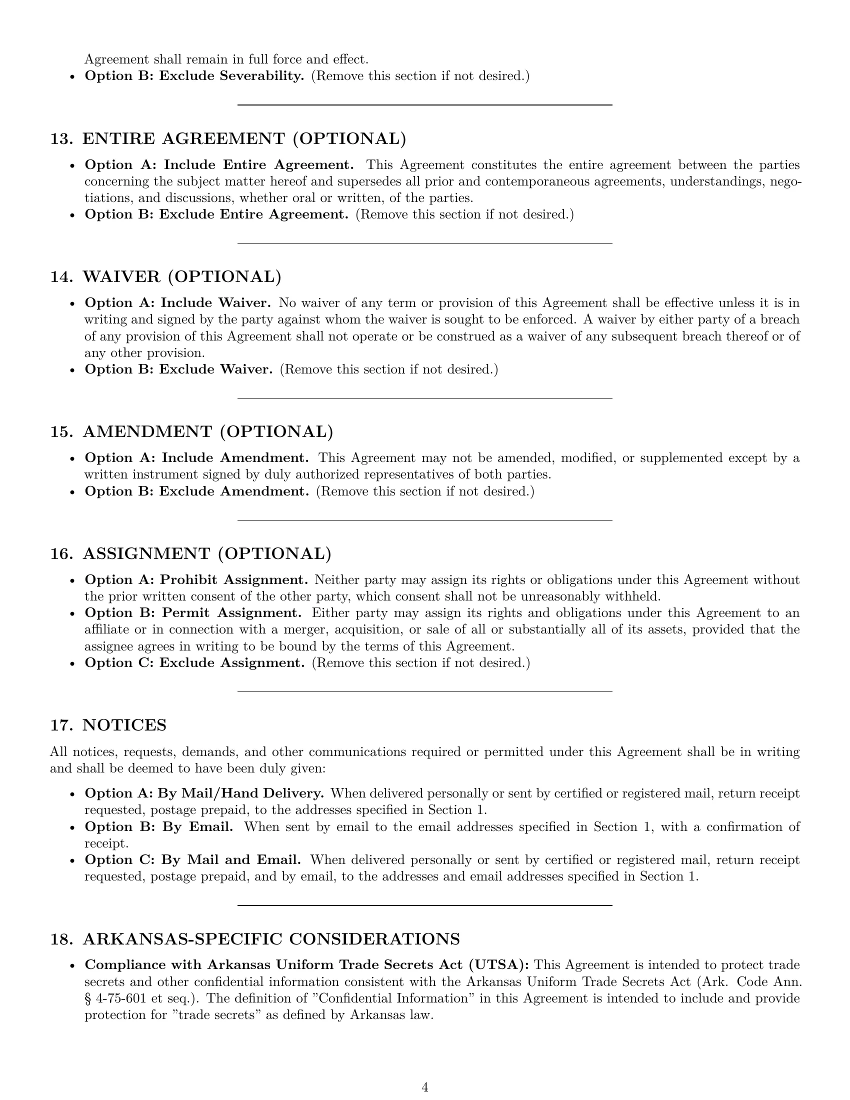 Preview page 4 of Pro Arkansas nda template