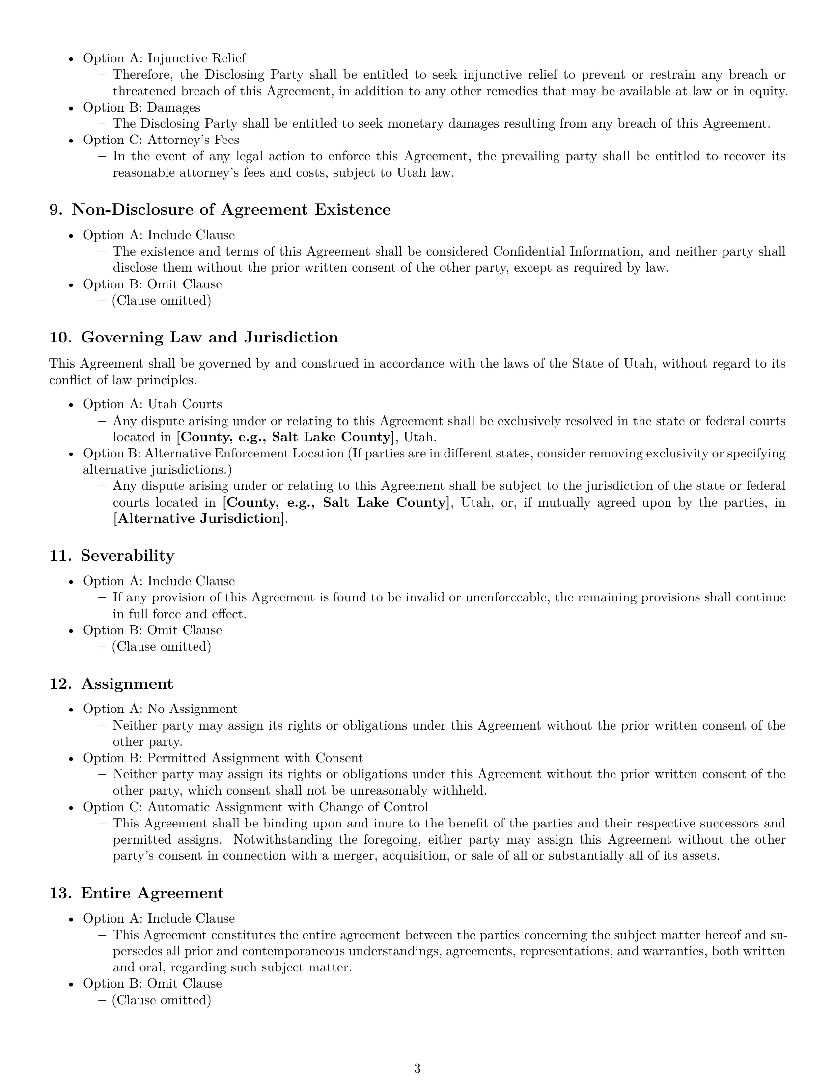 Preview page 3 of Pro Utah nda template