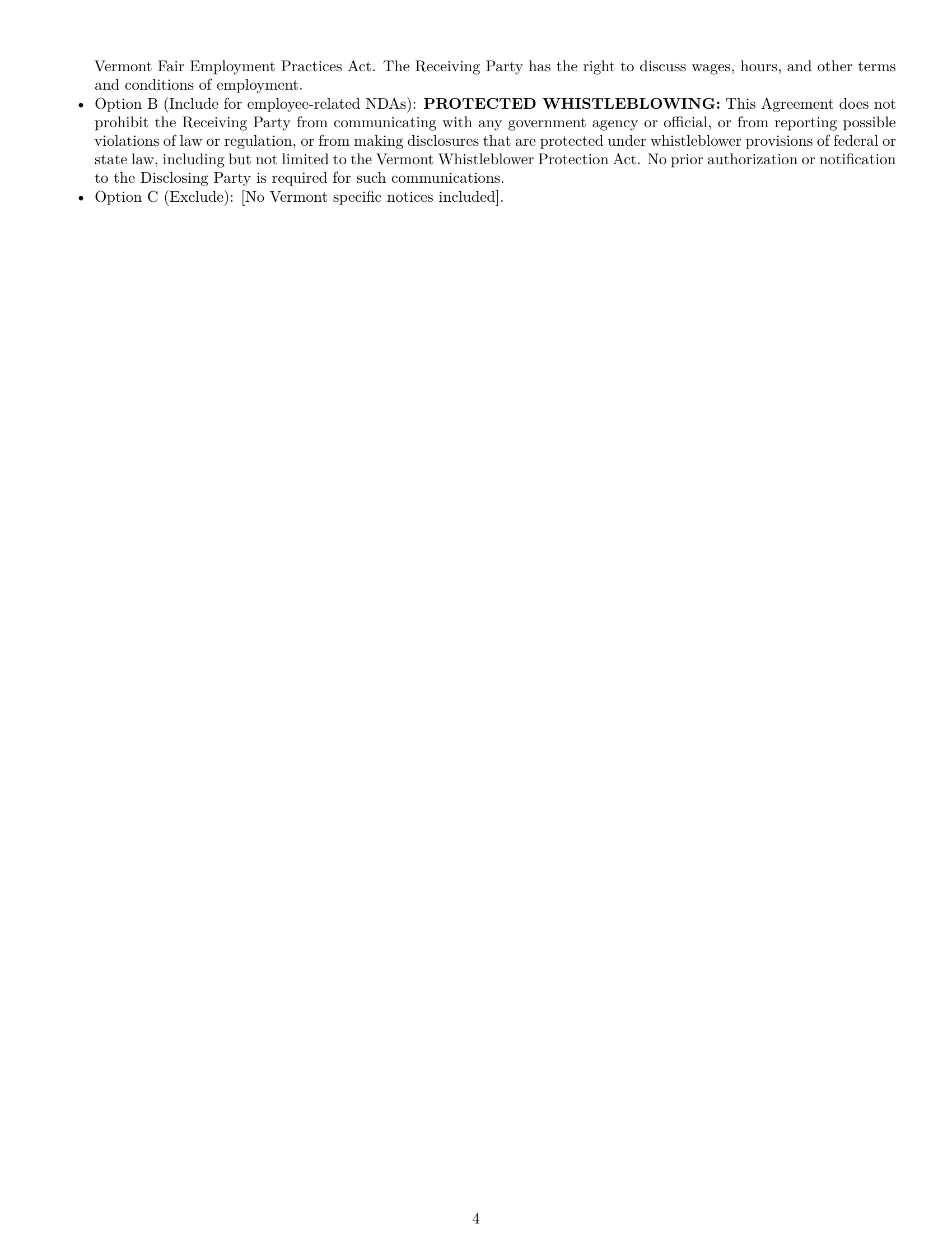 Preview page 4 of Pro Vermont nda template