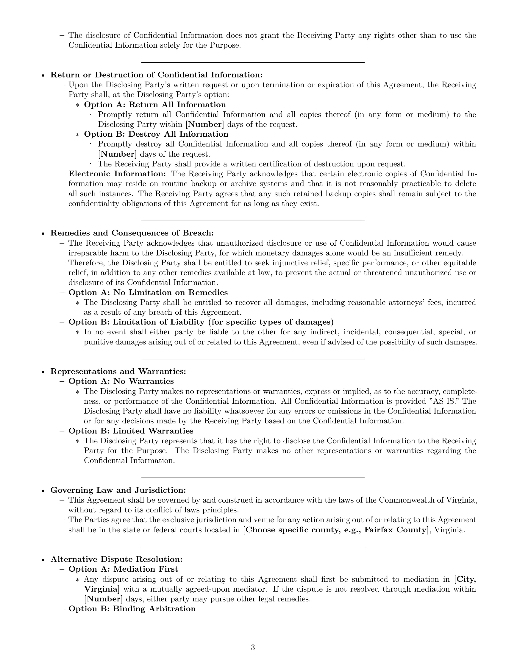 Preview page 3 of Pro Virginia nda template