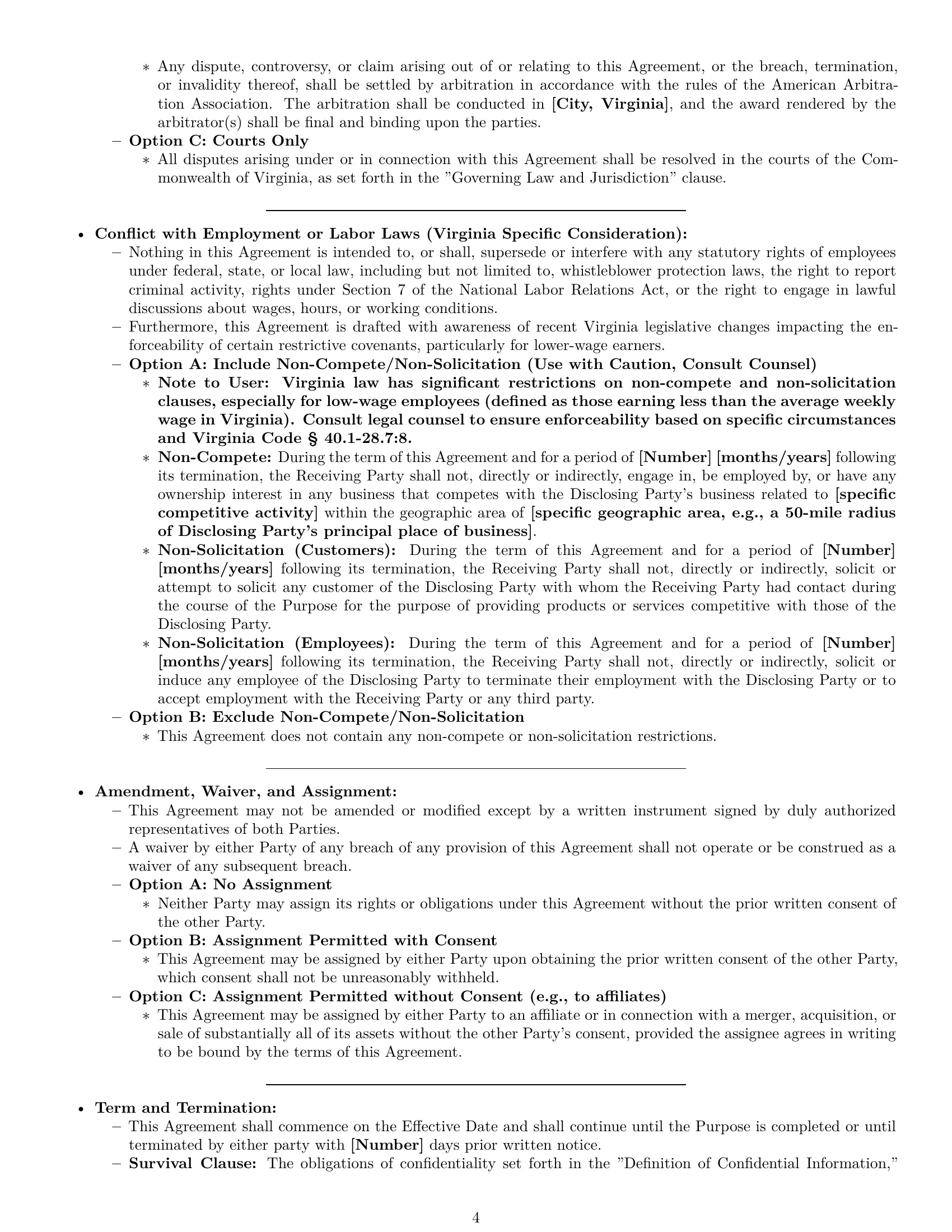 Preview page 4 of Pro Virginia nda template