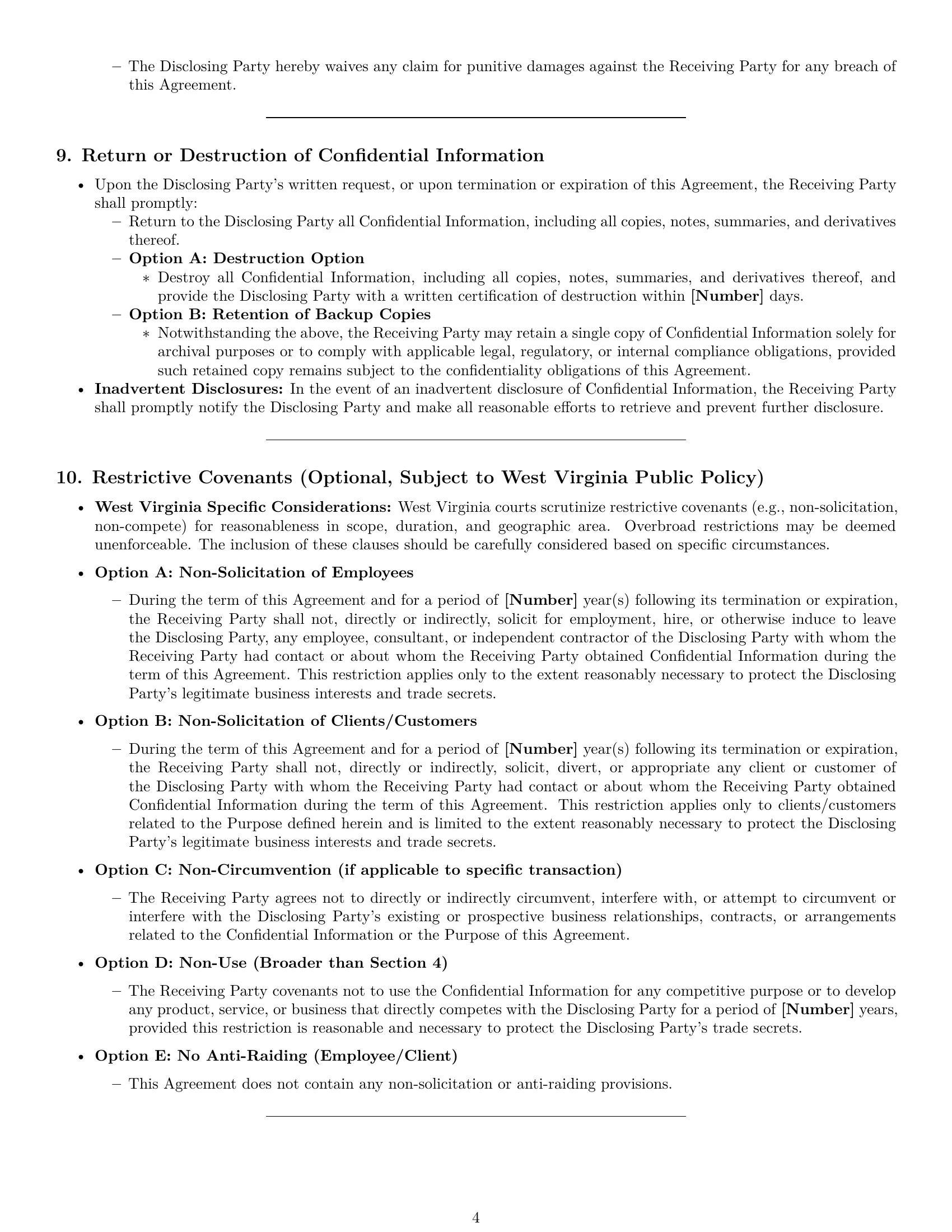 Preview page 4 of Pro West Virginia nda template