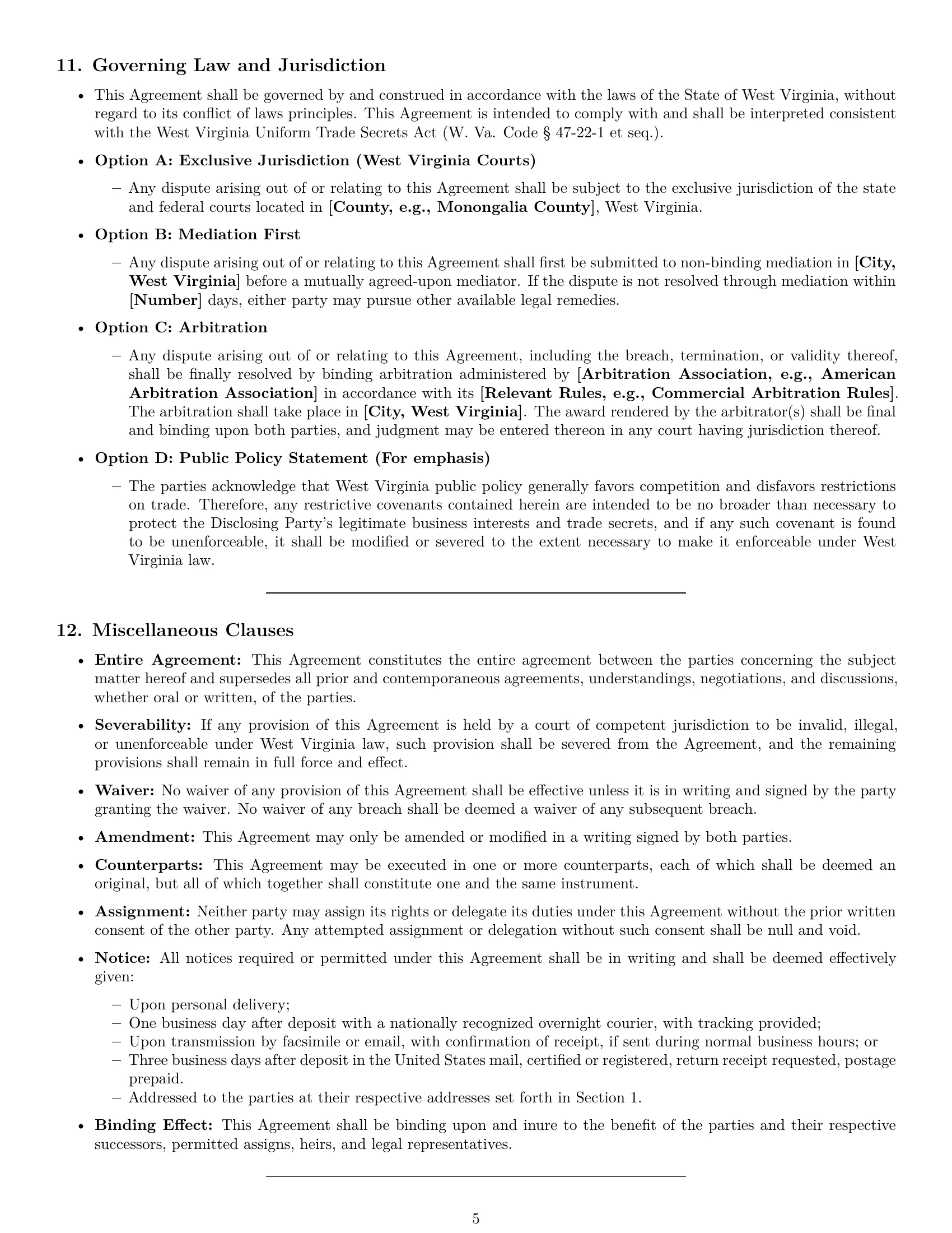 Preview page 5 of Pro West Virginia nda template