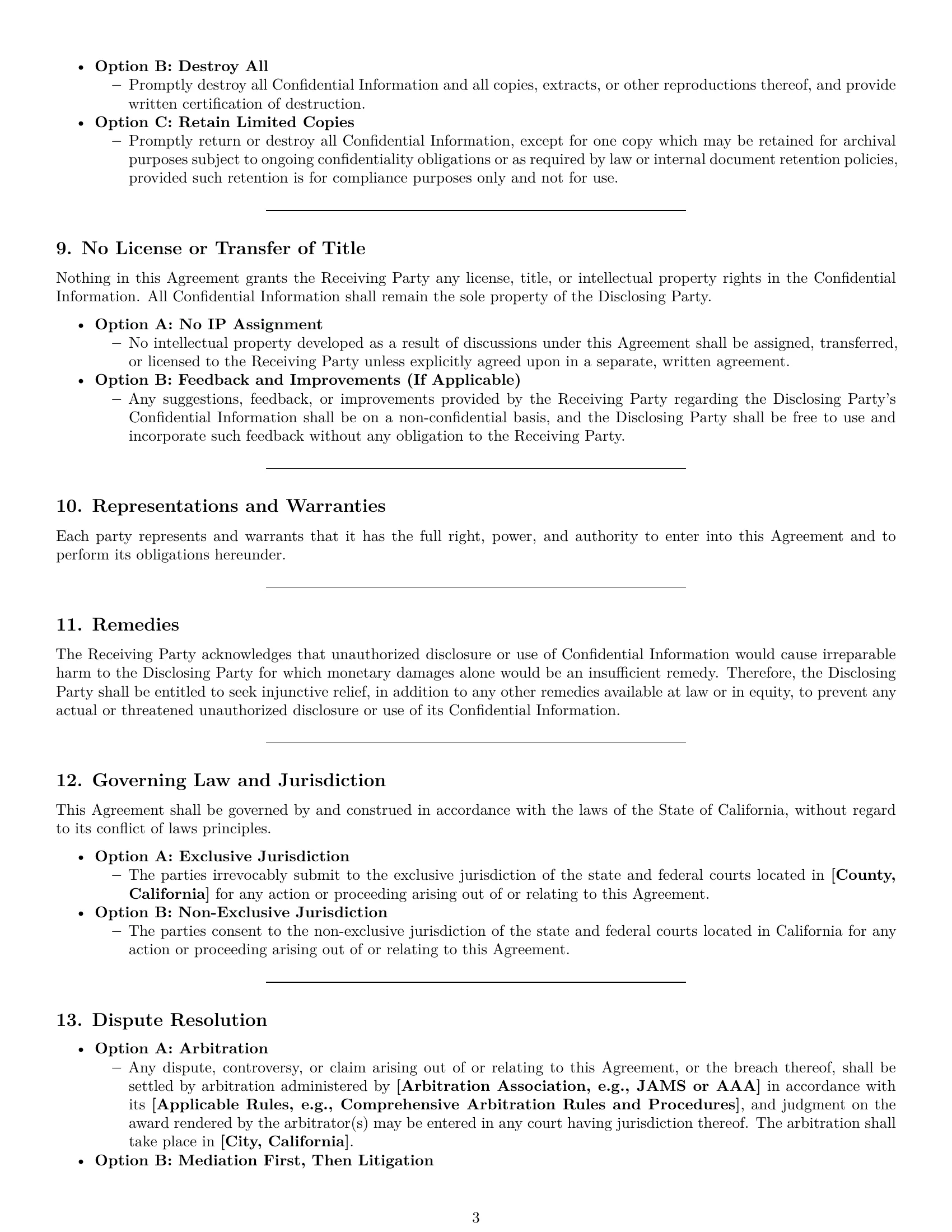 Preview page 3 of Pro California nda template