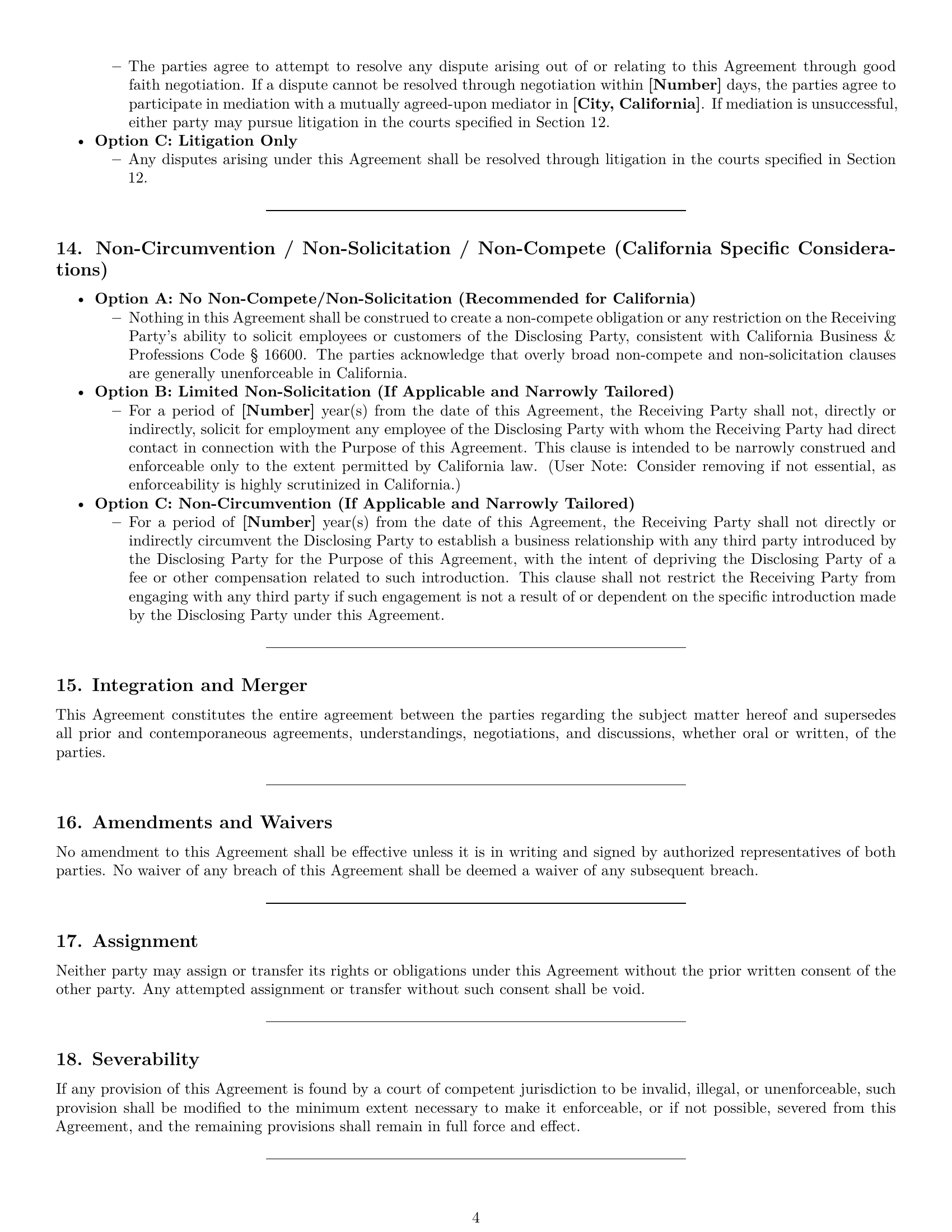 Preview page 4 of Pro California nda template