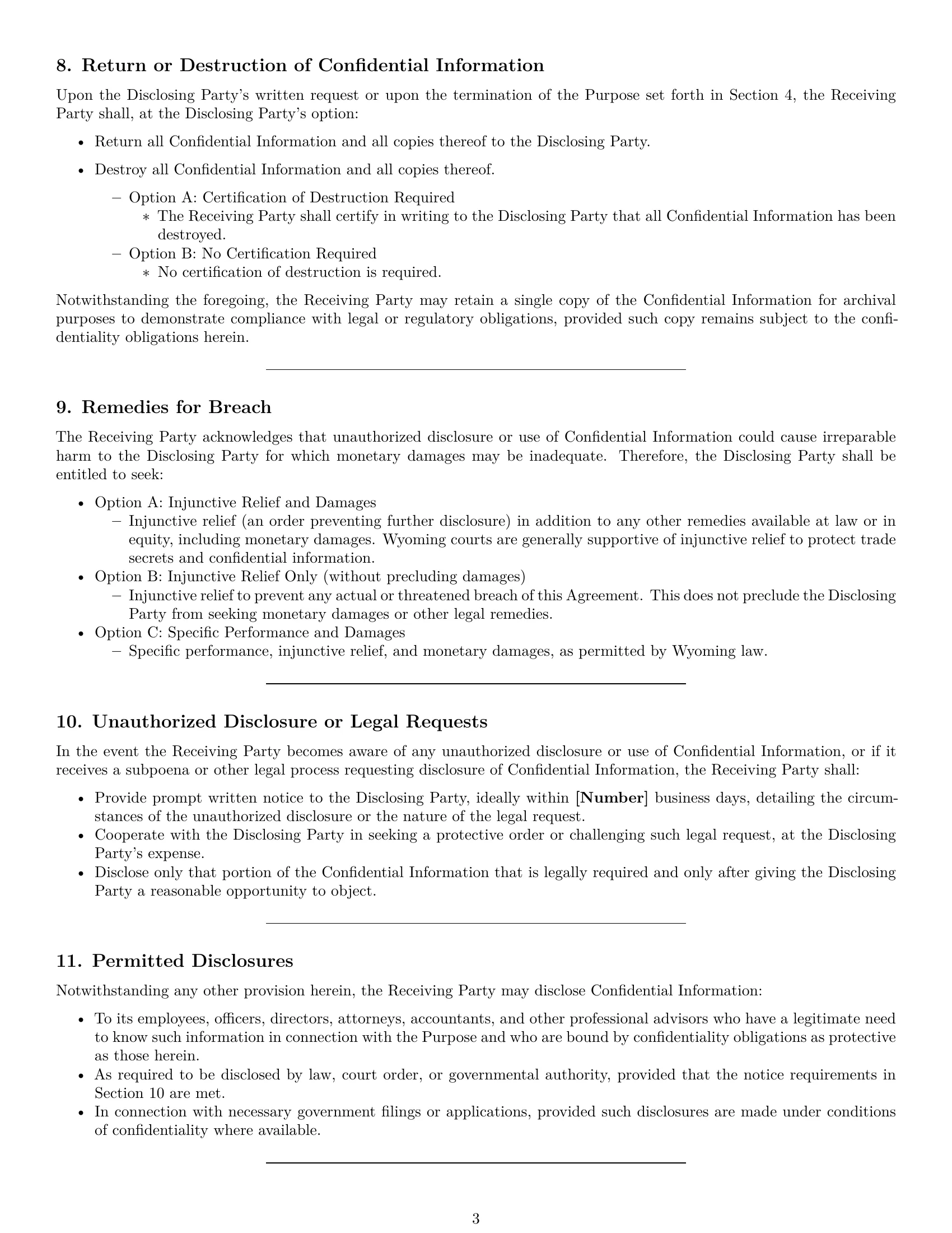 Preview page 3 of Pro Wyoming nda template