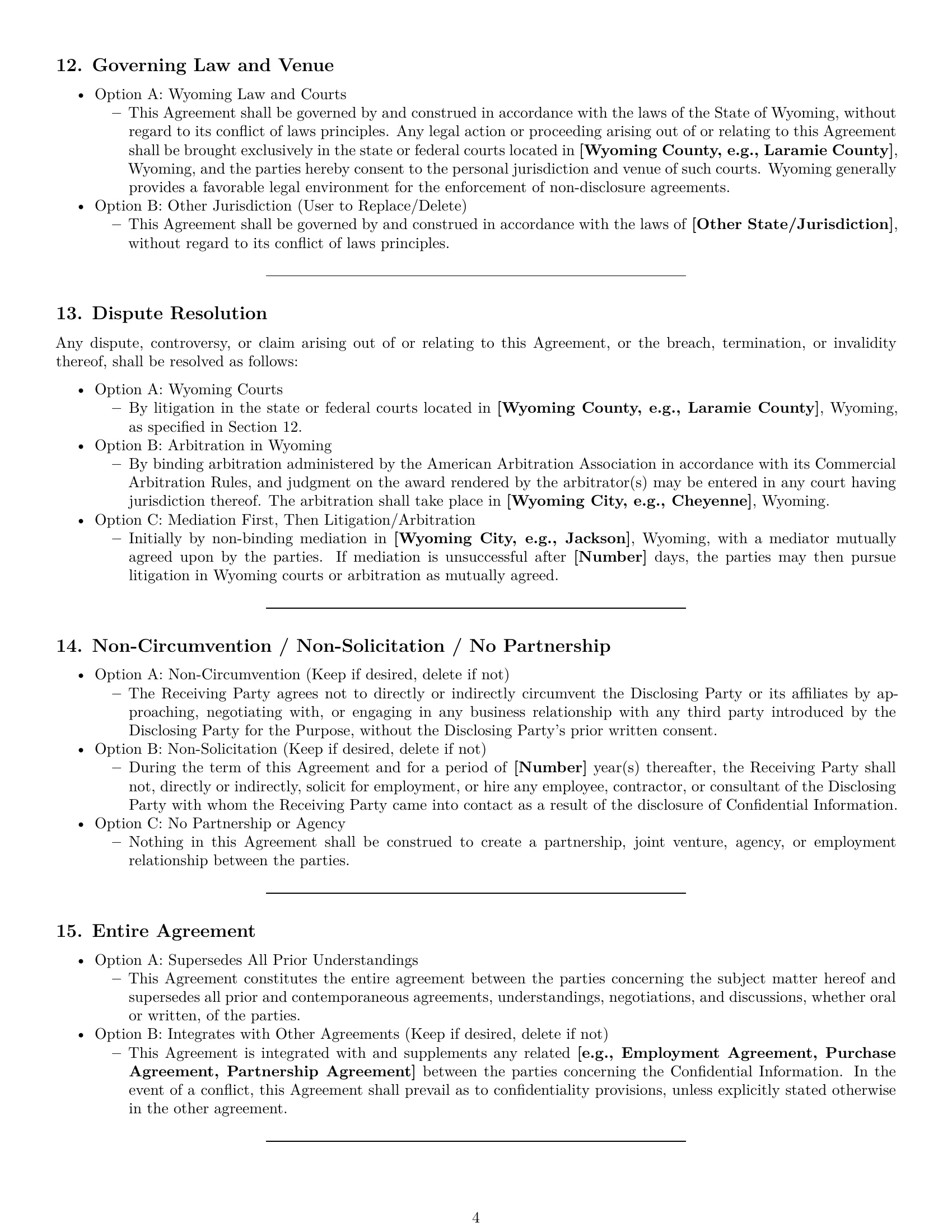 Preview page 4 of Pro Wyoming nda template