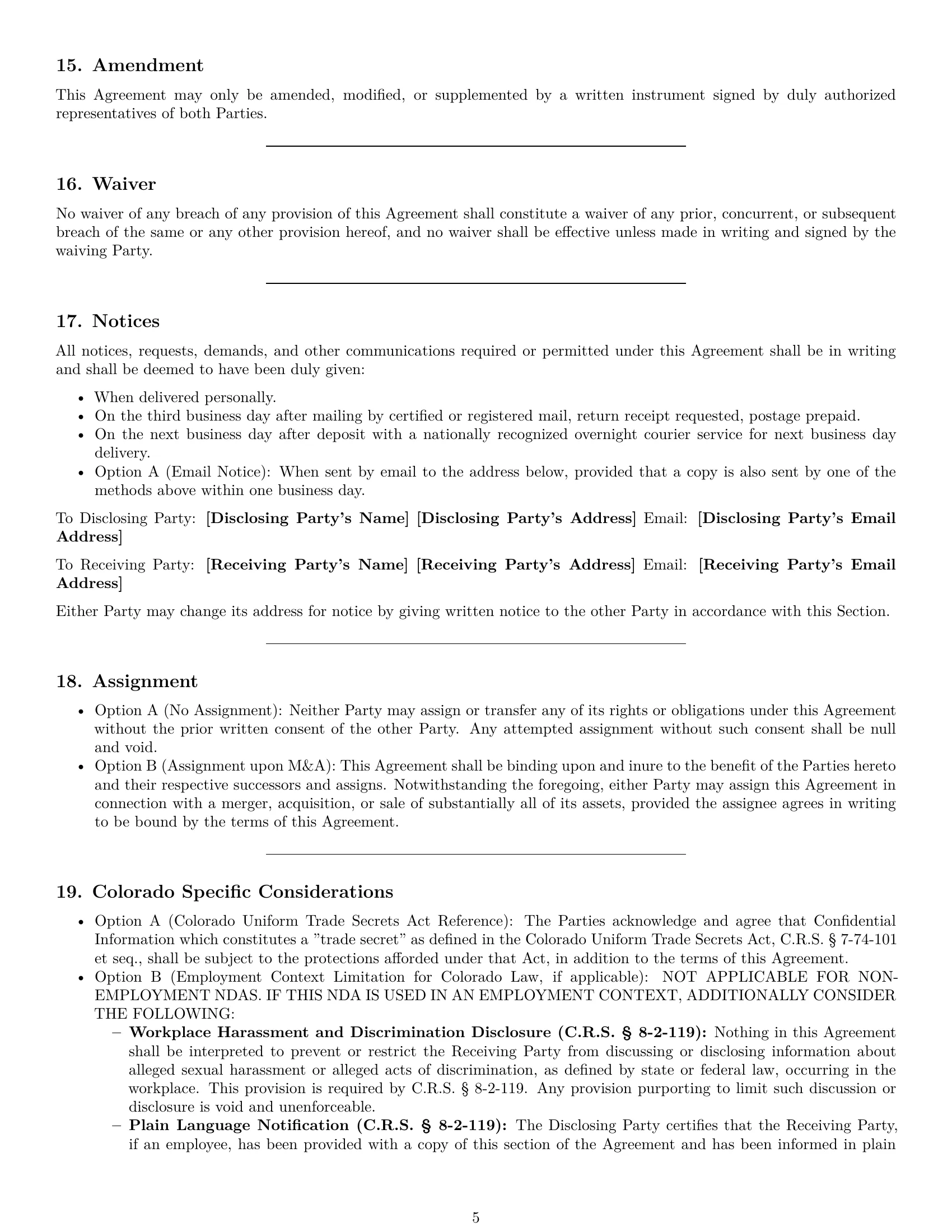 Preview page 5 of Pro Colorado nda template
