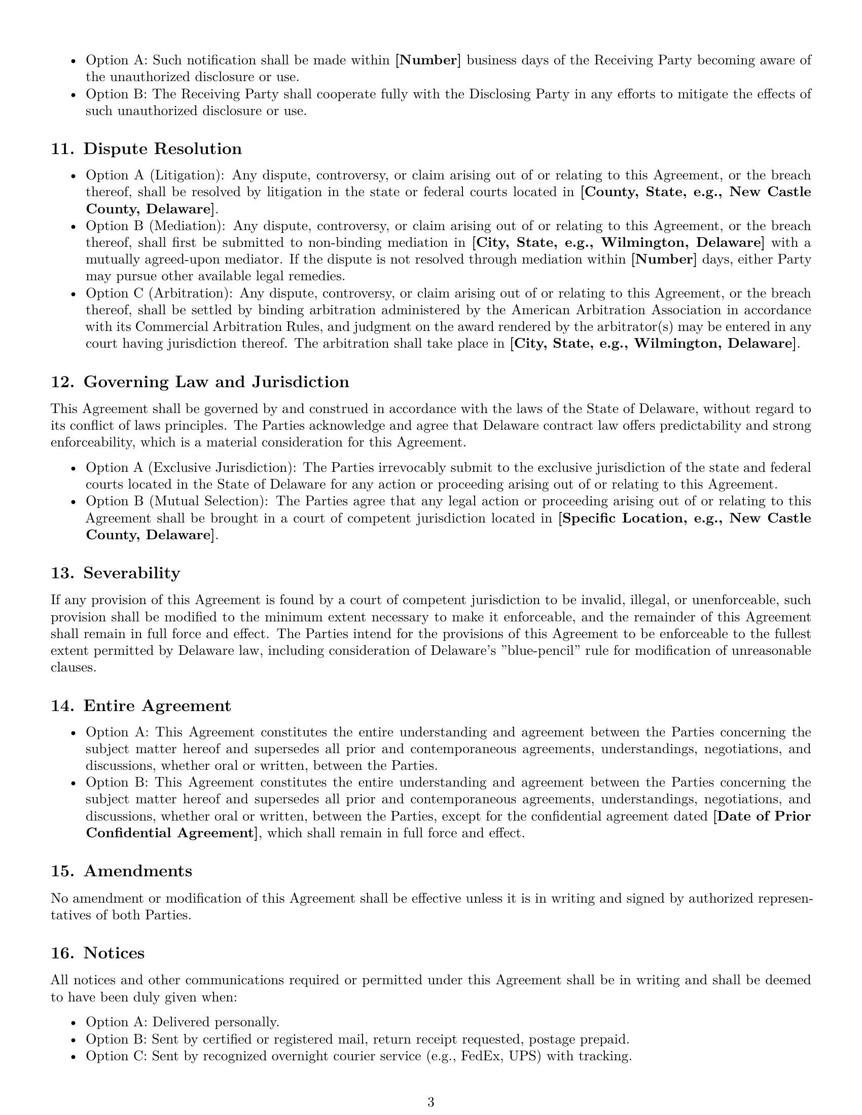 Preview page 3 of Pro Delaware nda template