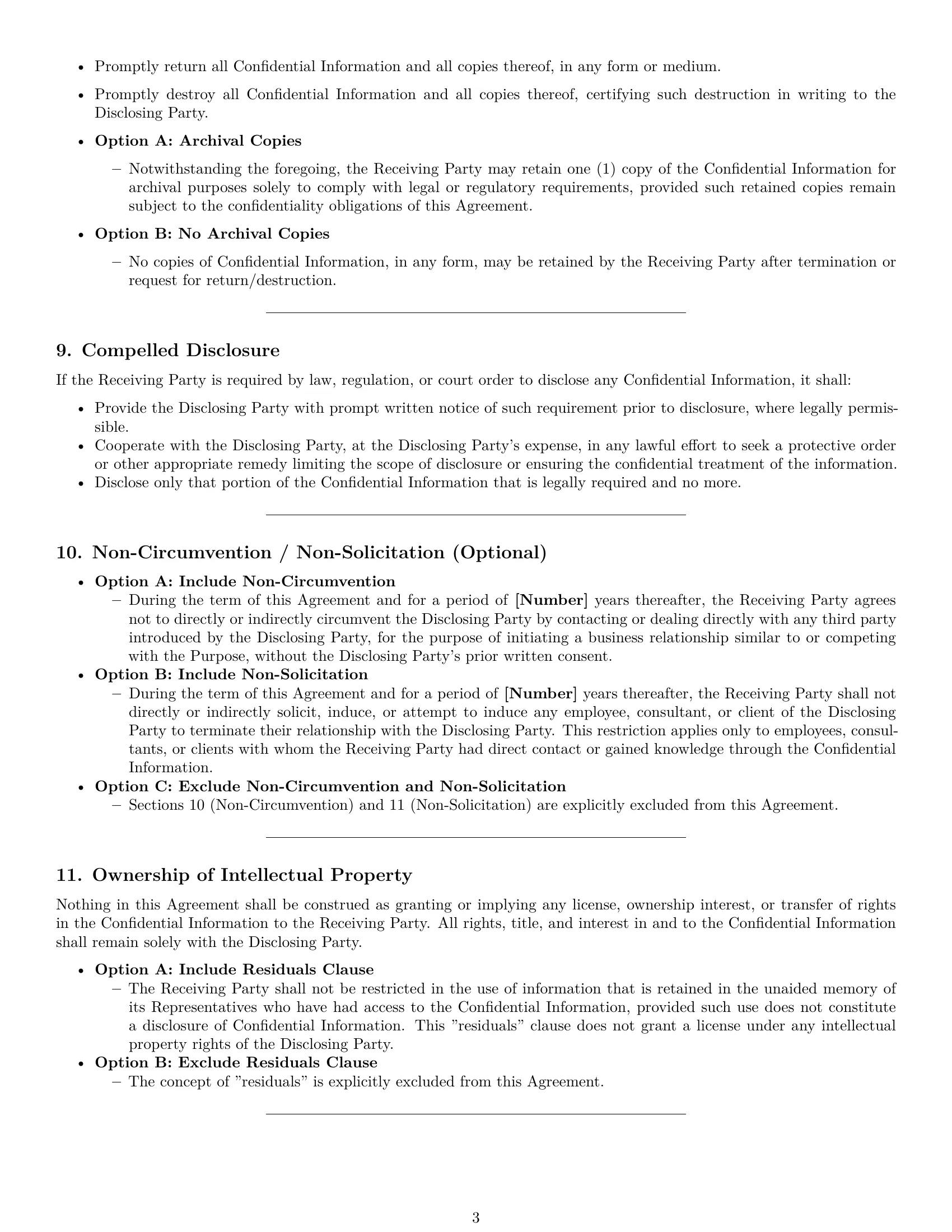 Preview page 3 of Pro Florida nda template
