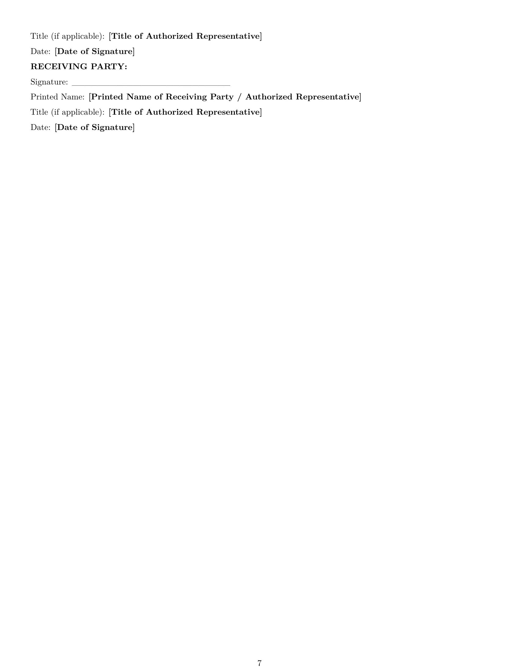 Preview page 7 of Pro Florida nda template