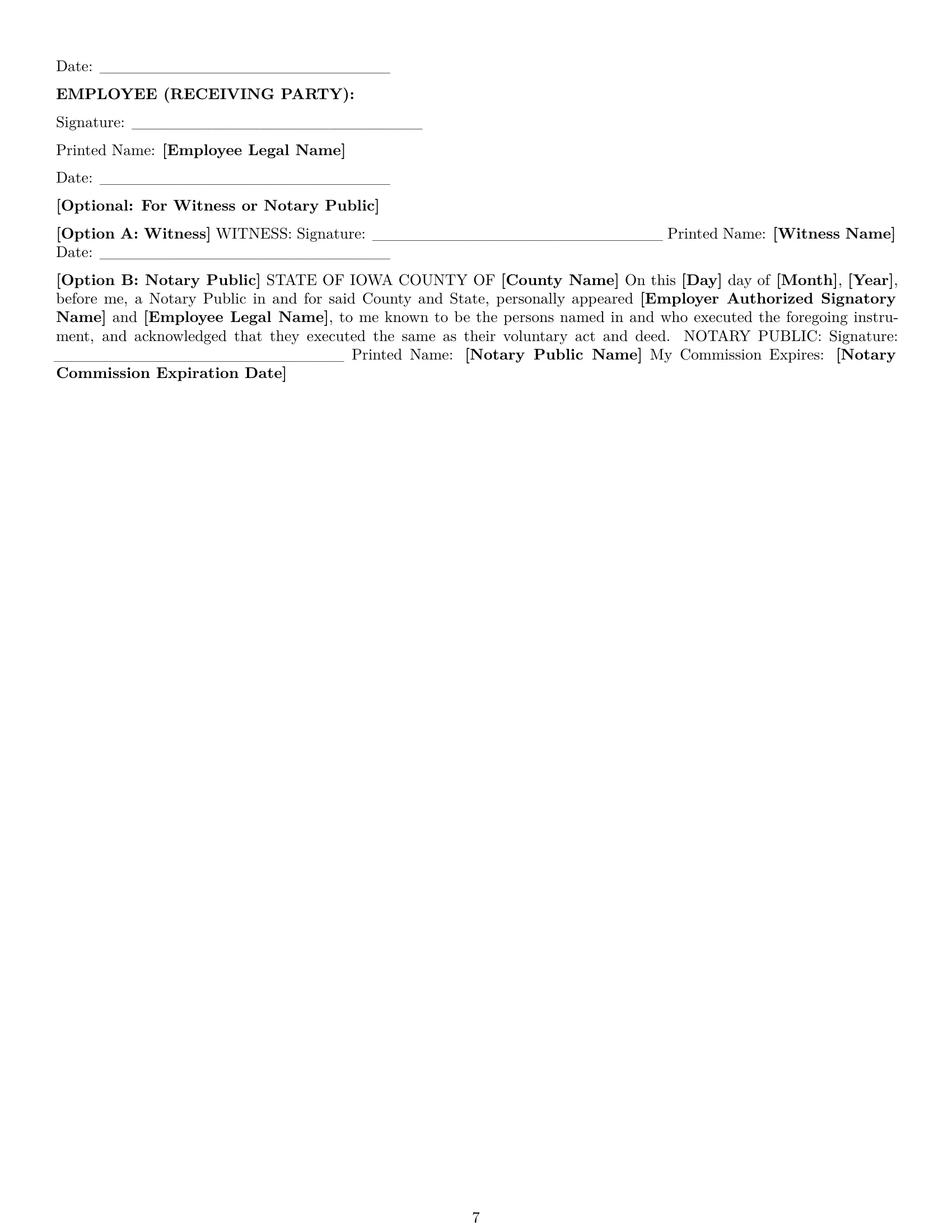 Preview page 7 of Pro Iowa employee nda template