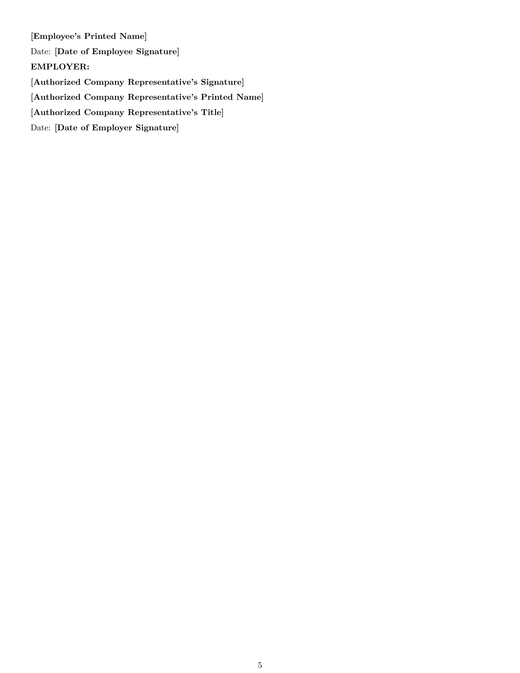 Preview page 5 of Pro Minnesota employee nda template