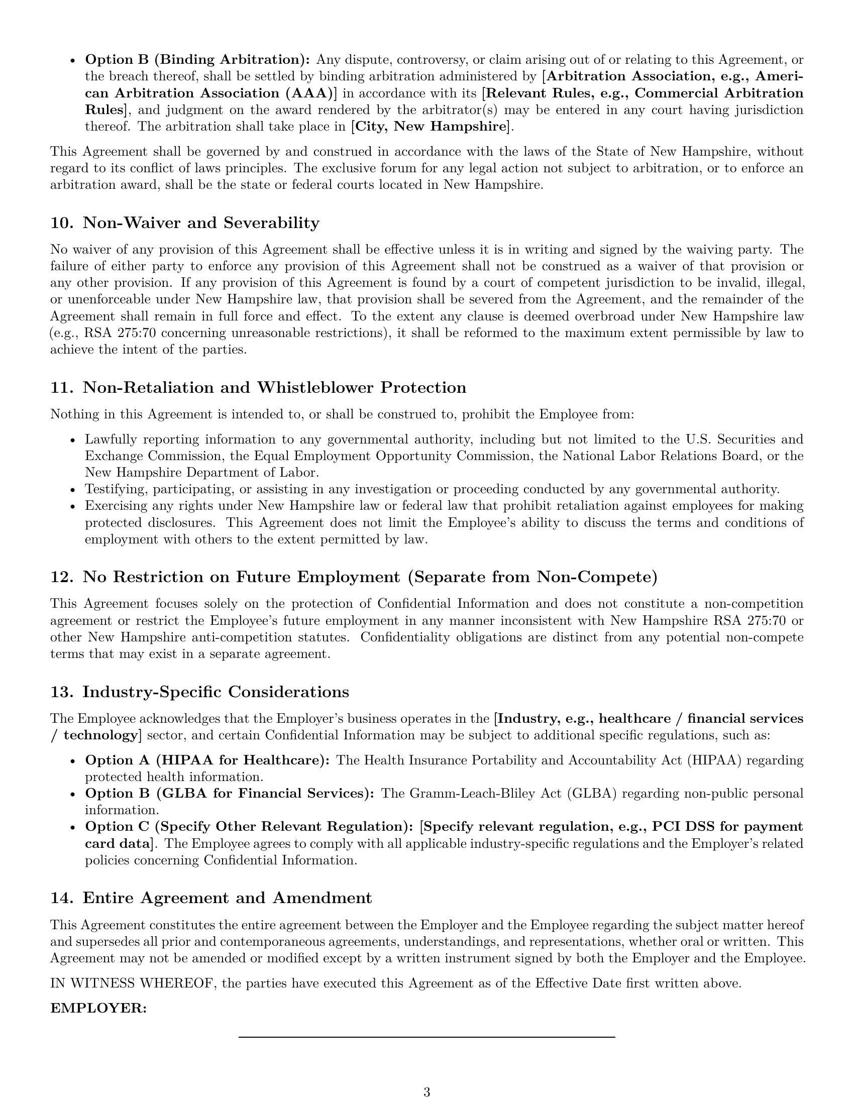 Preview page 3 of Pro New Hampshire employee nda template