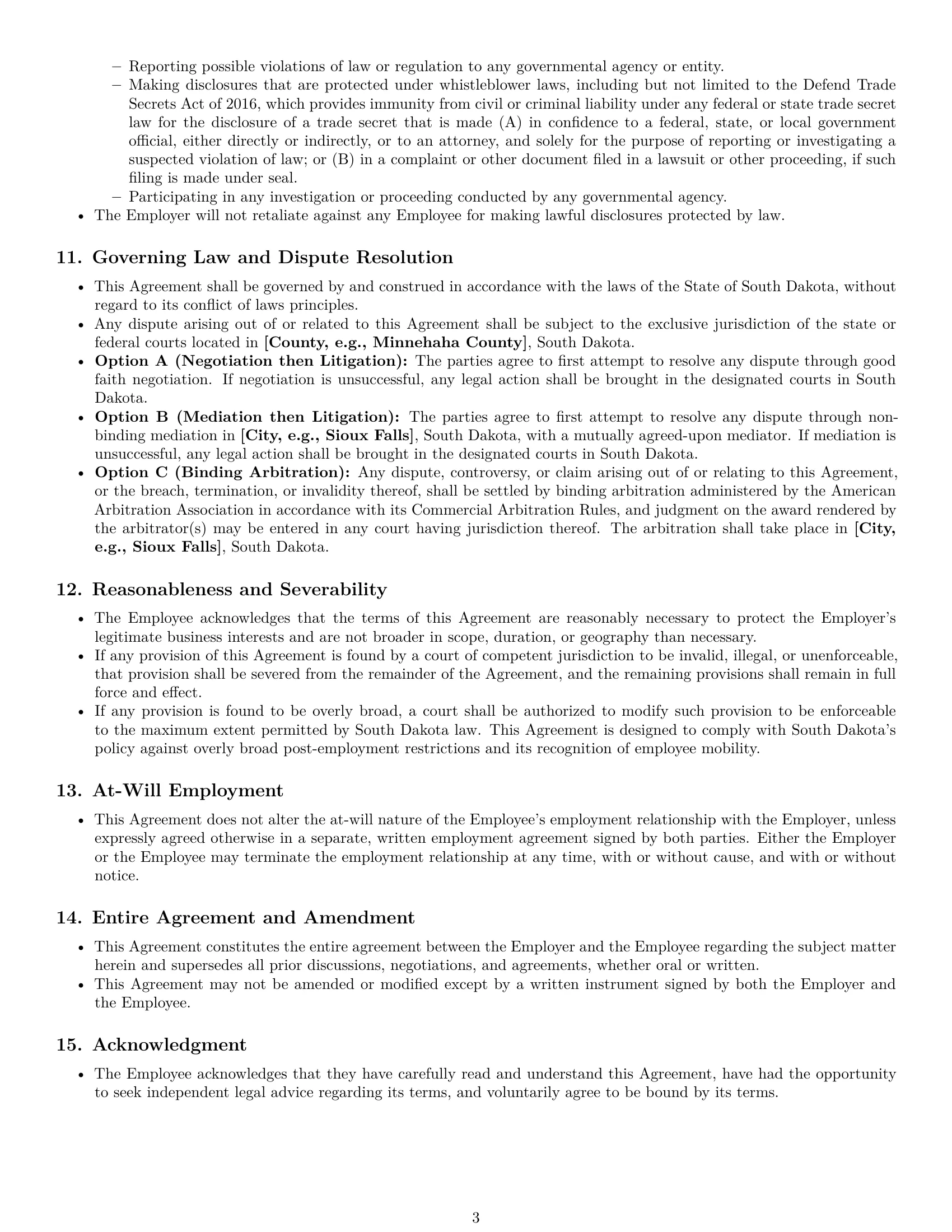 Preview page 3 of Pro South Dakota employee nda template