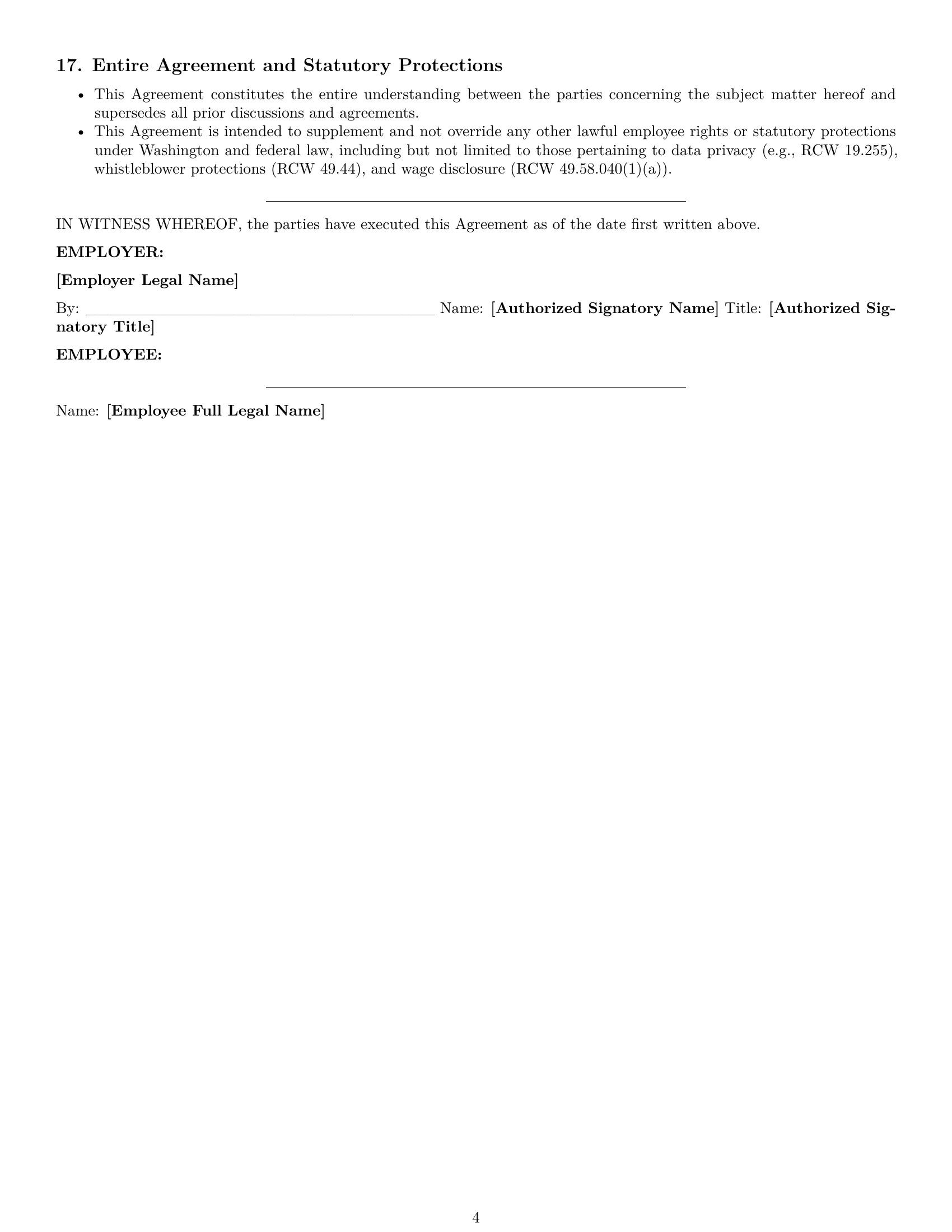 Preview page 4 of Pro Washington employee nda template