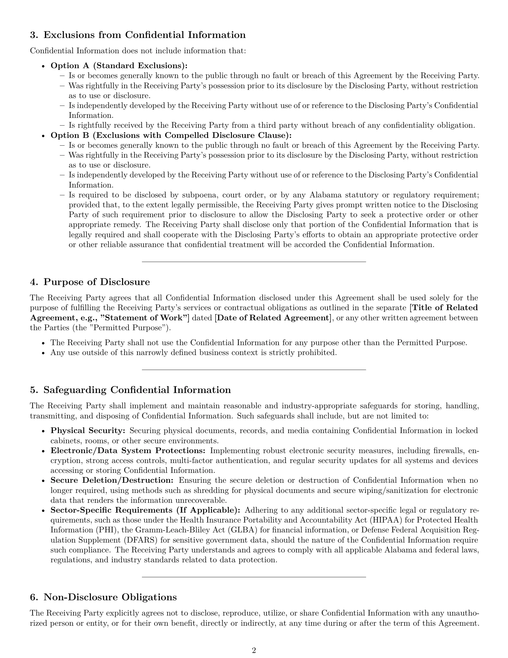 Preview page 2 of Pro Alabama independent contractor nda template