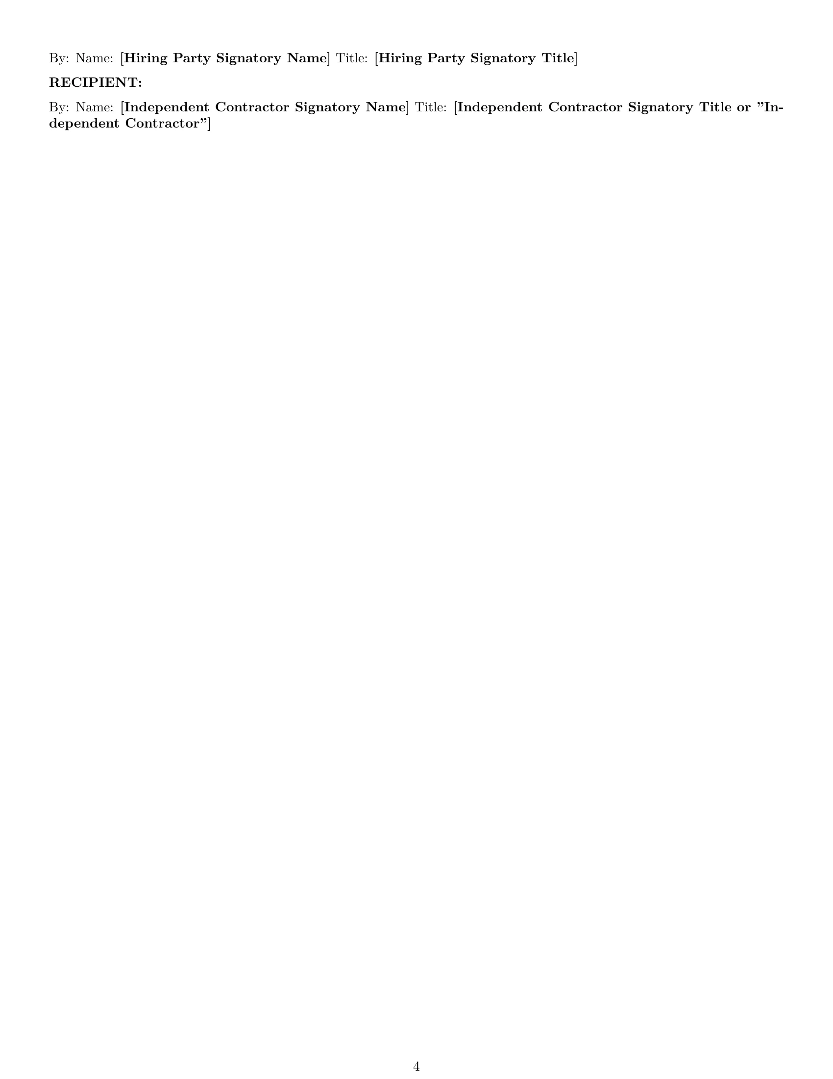 Preview page 4 of Pro Minnesota independent contractor nda template