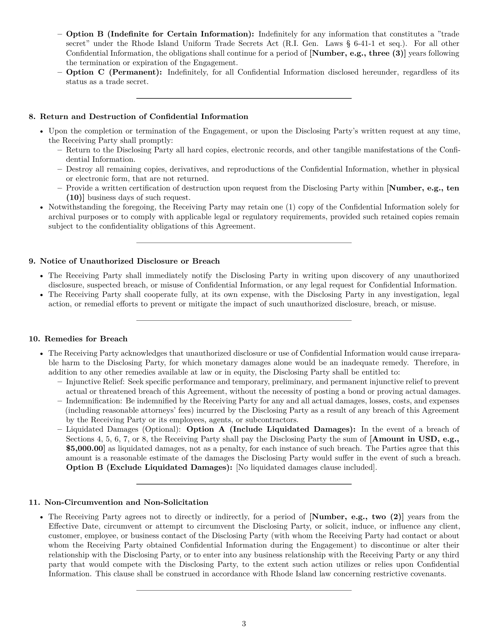 Preview page 3 of Pro Rhode Island independent contractor nda template
