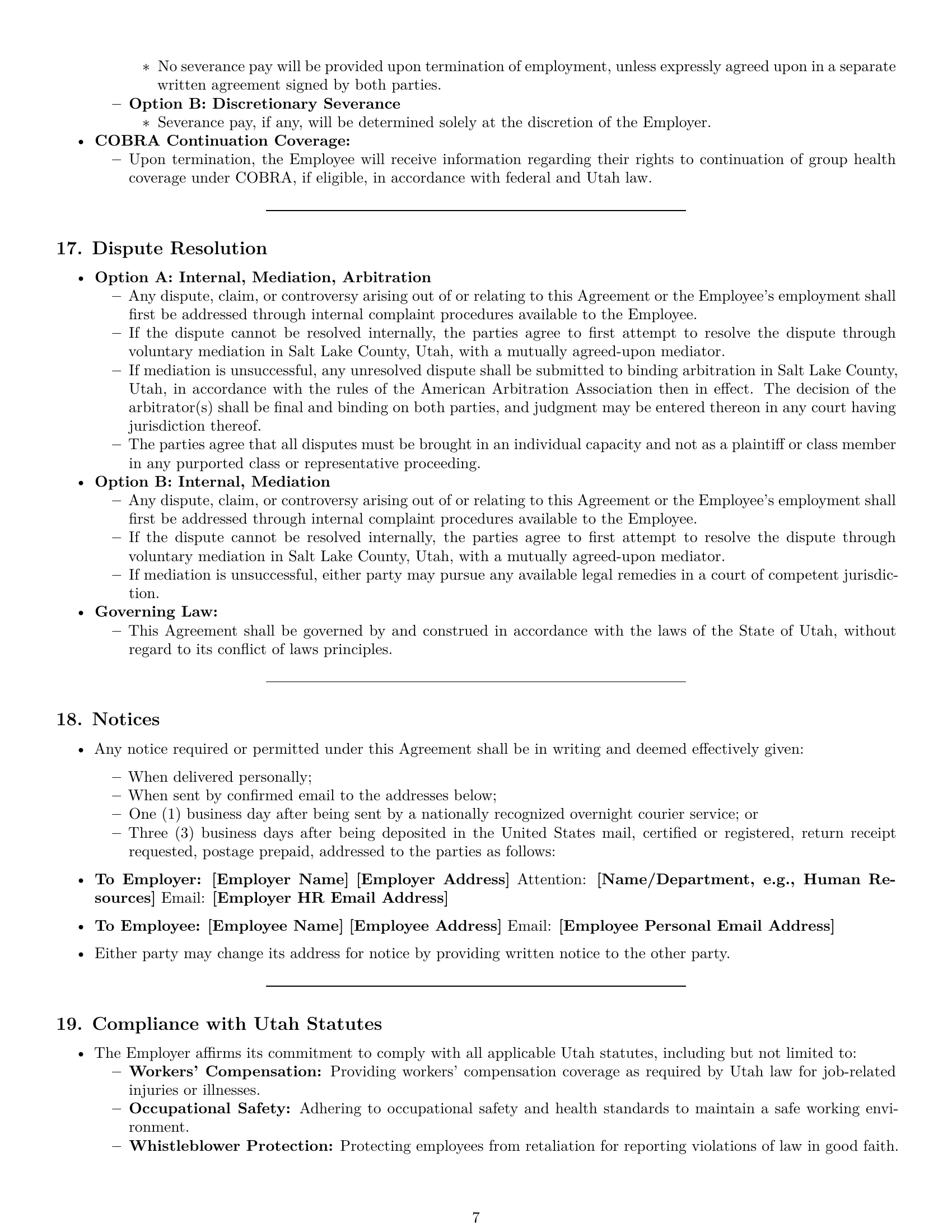 Preview page 7 of Pro Utah executive assistant employment contract template