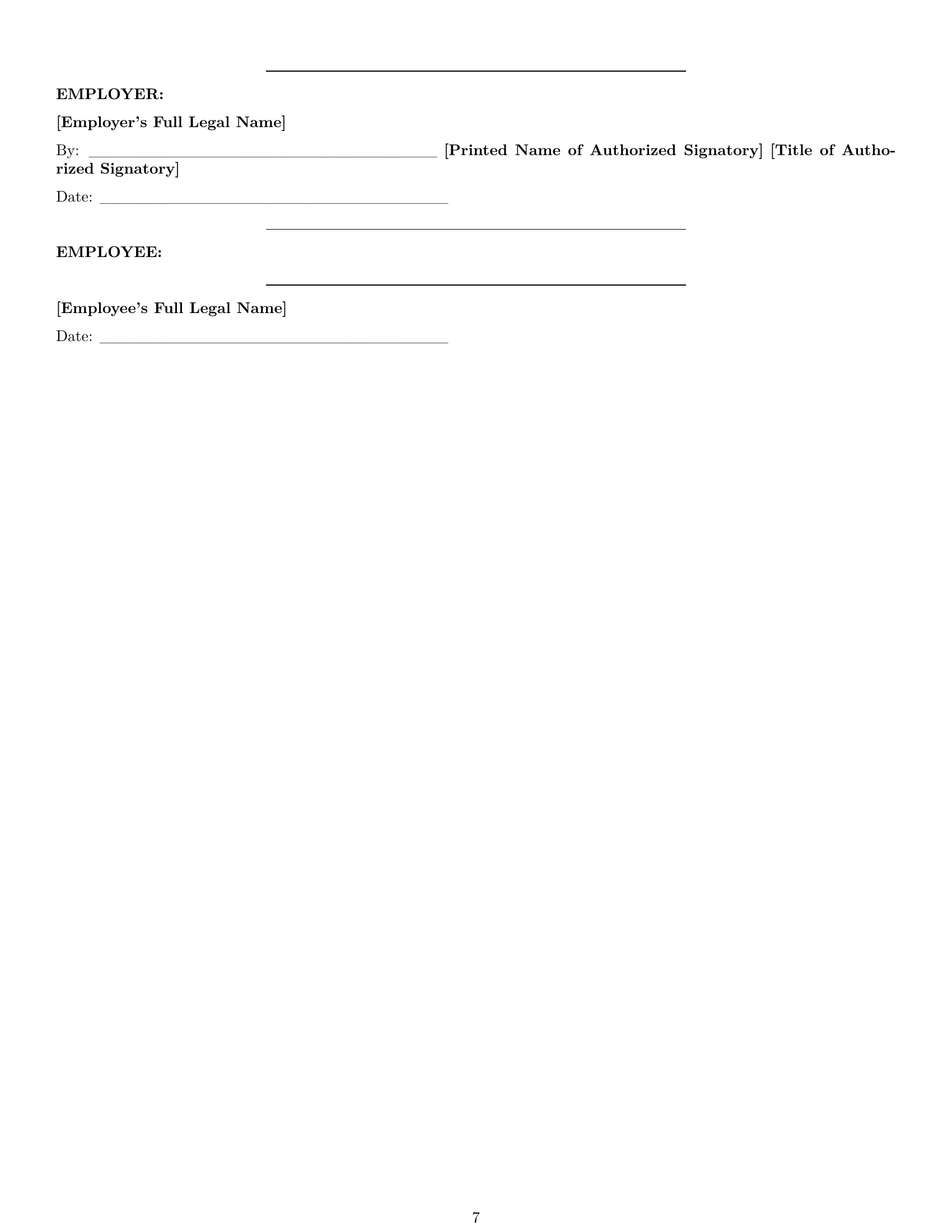 Preview page 7 of Pro Virginia executive assistant employment contract template