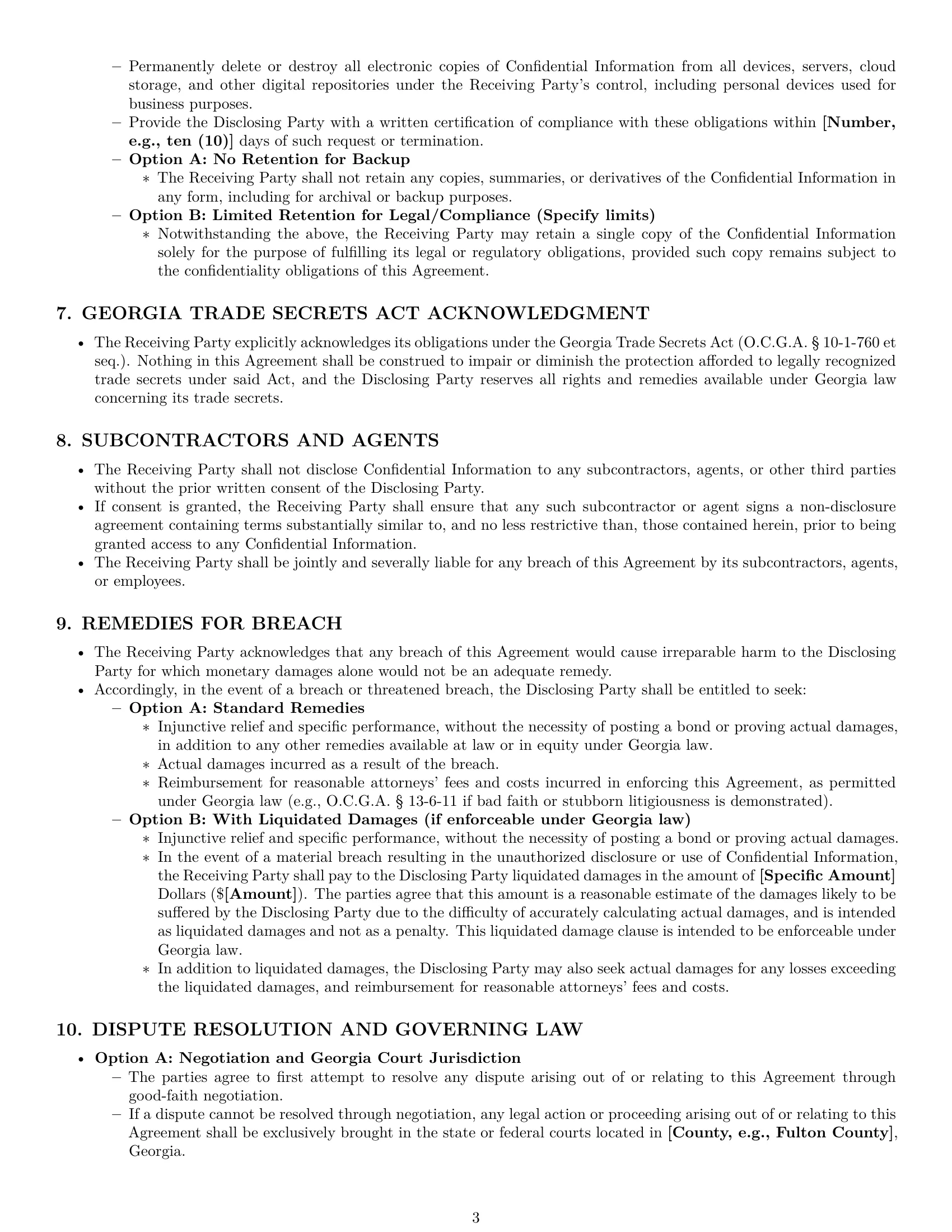 Preview page 3 of Pro Georgia consultant nda template
