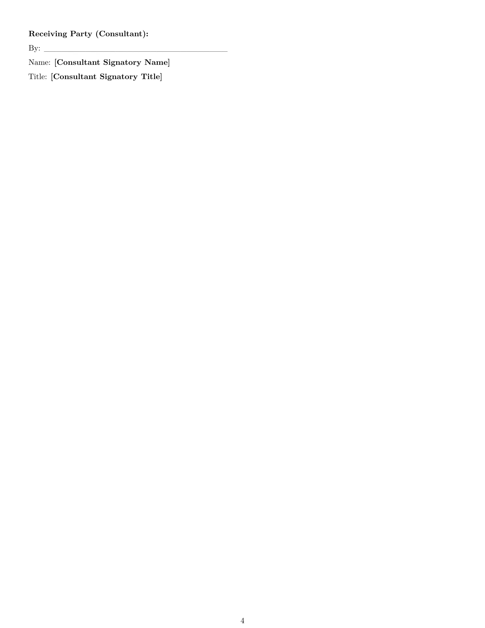 Preview page 4 of Pro Hawaii consultant nda template