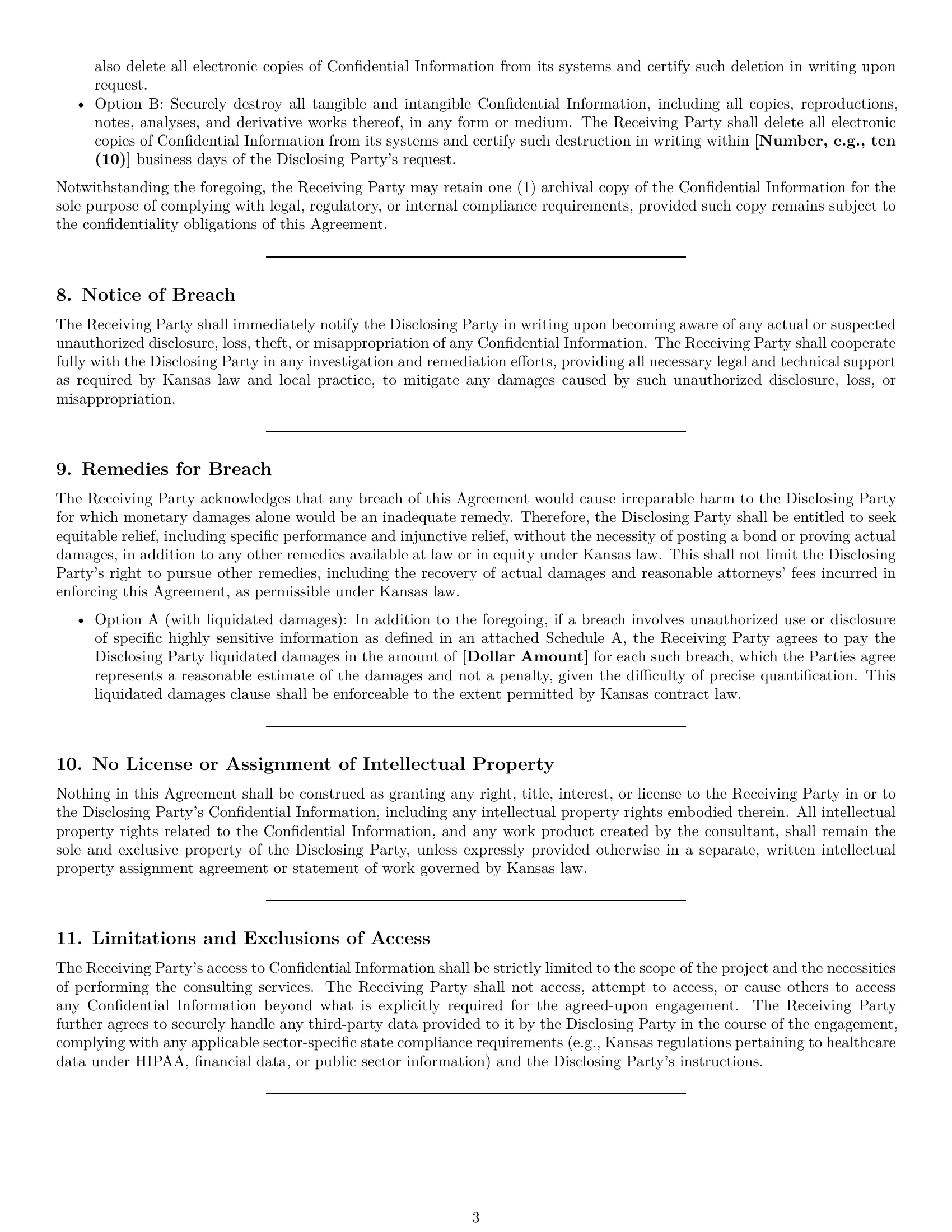 Preview page 3 of Pro Kansas consultant nda template