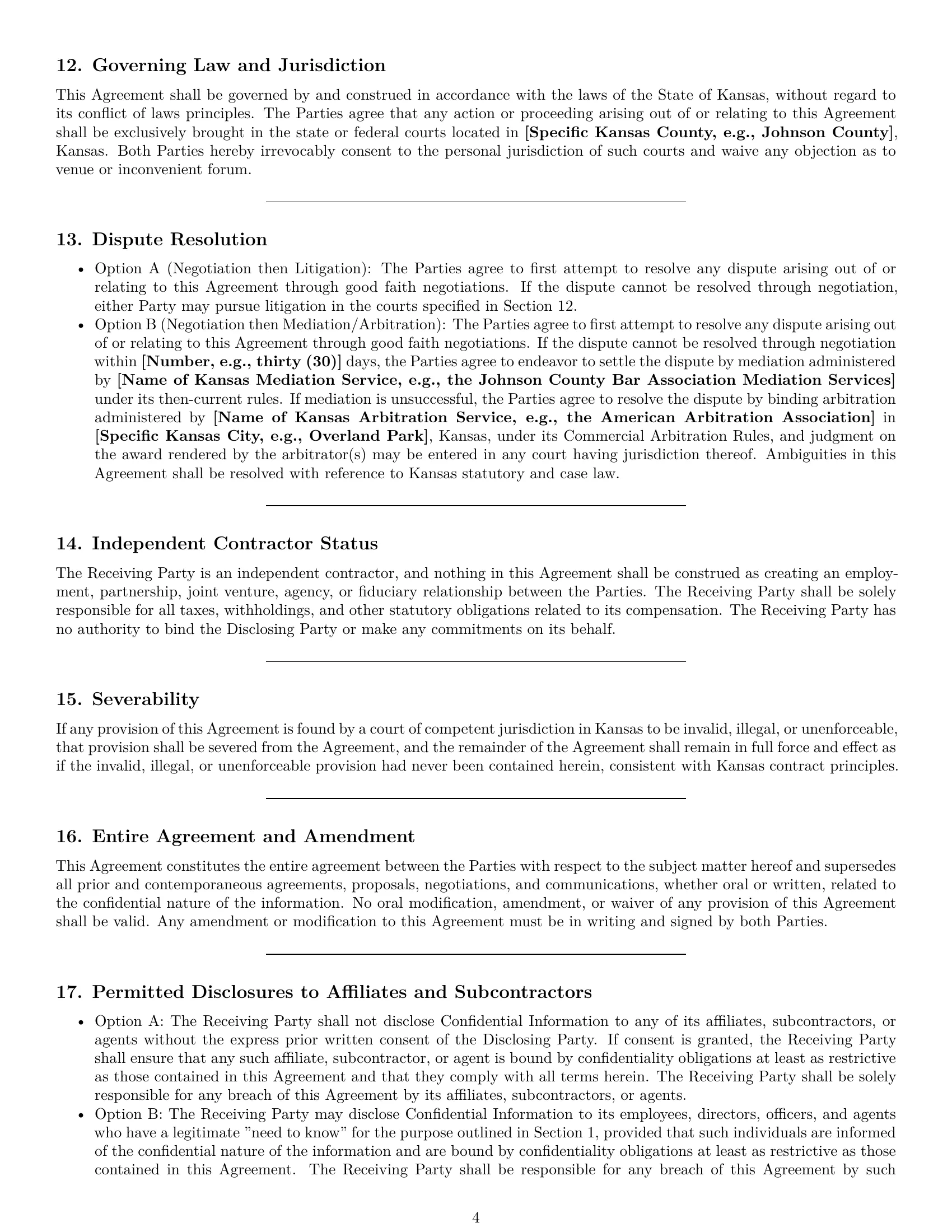 Preview page 4 of Pro Kansas consultant nda template