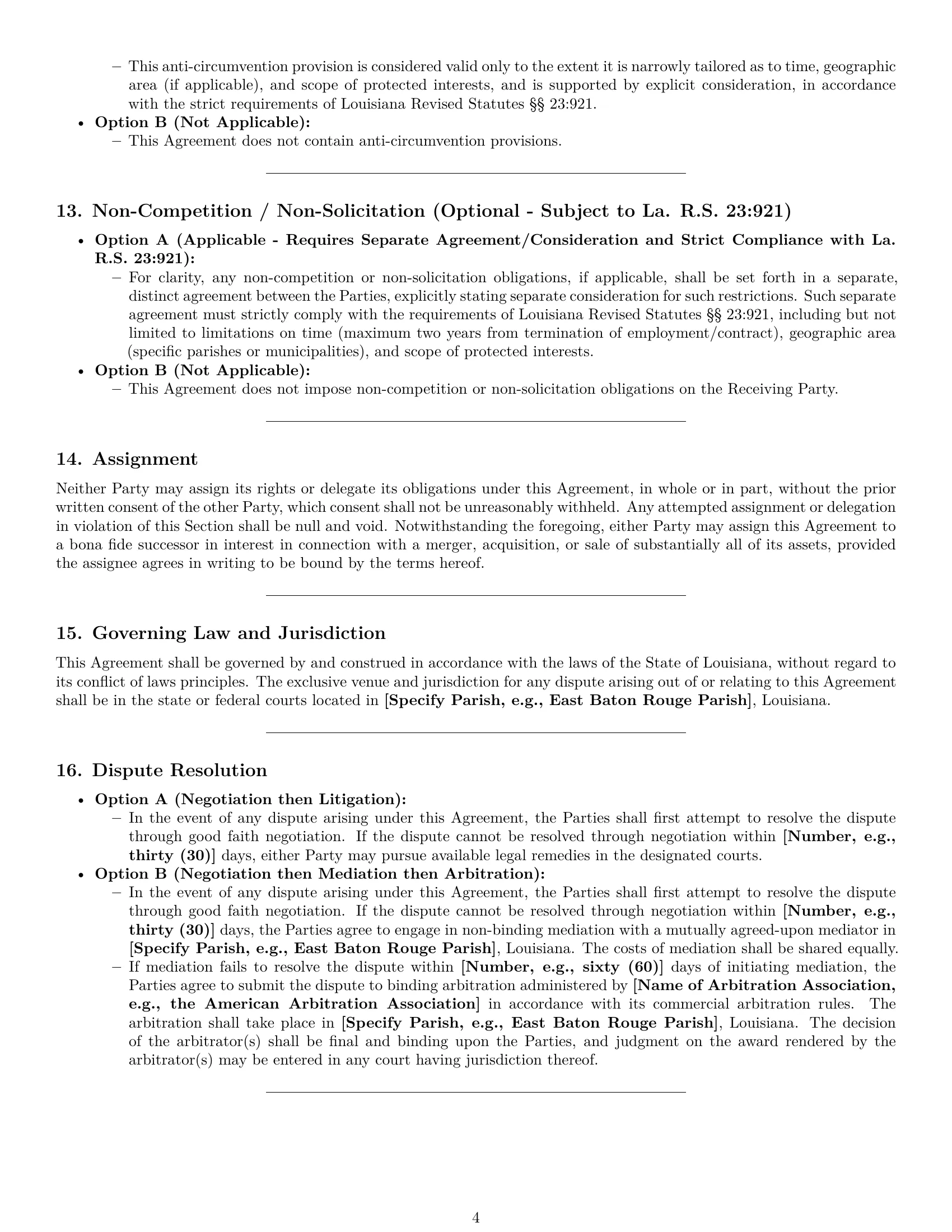 Preview page 4 of Pro Louisiana consultant nda template