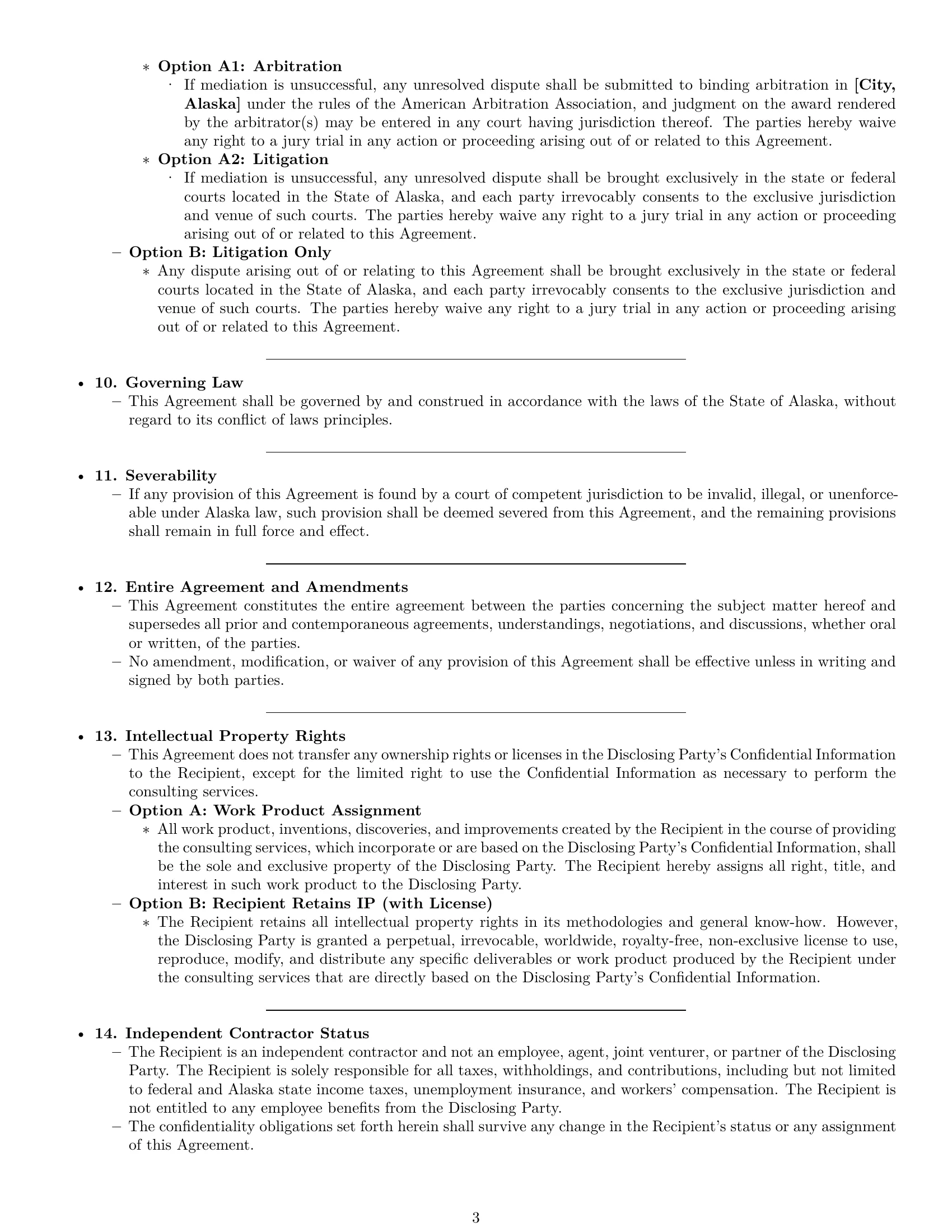 Preview page 3 of Pro Alaska consultant nda template