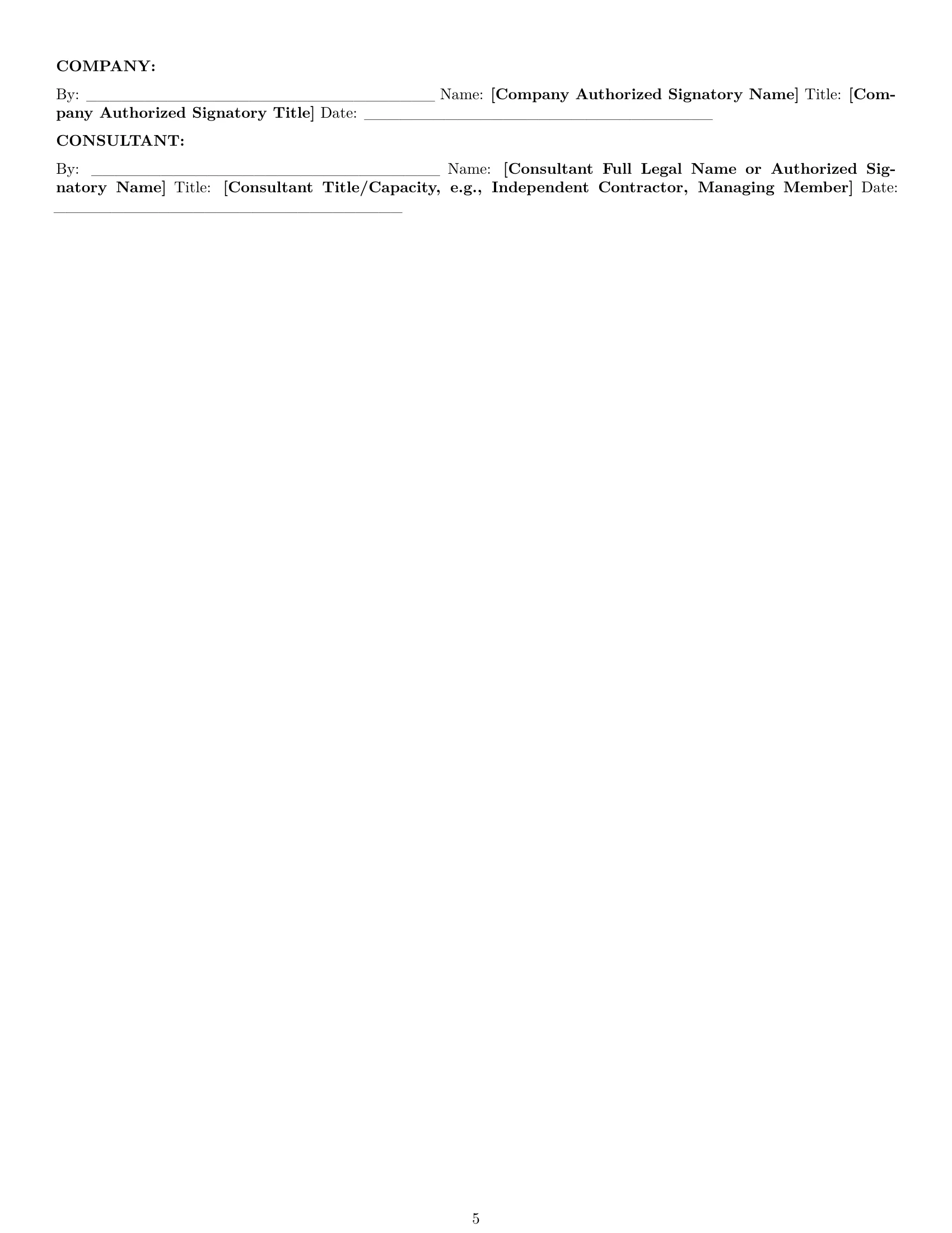 Preview page 5 of Pro Minnesota consultant nda template
