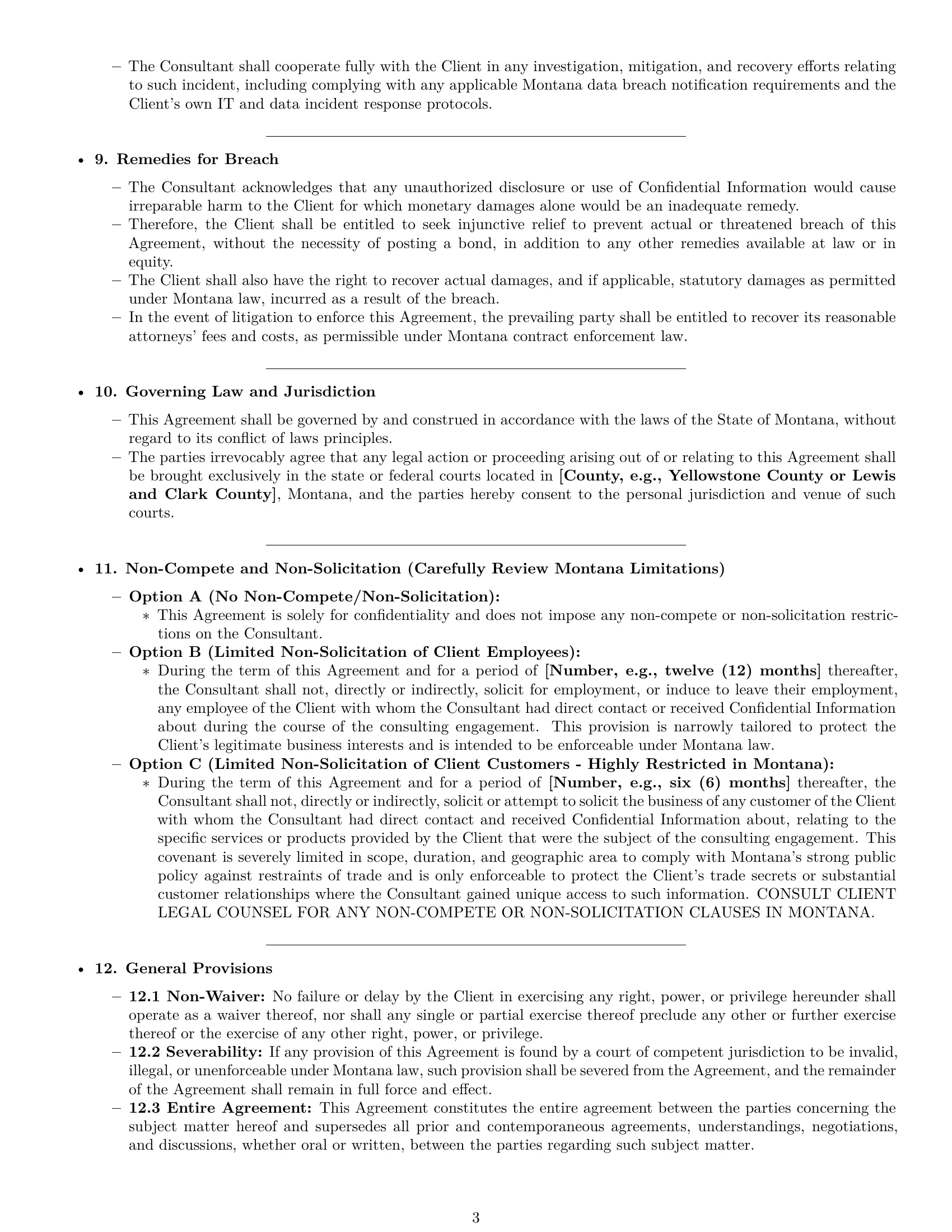Preview page 3 of Pro Montana consultant nda template
