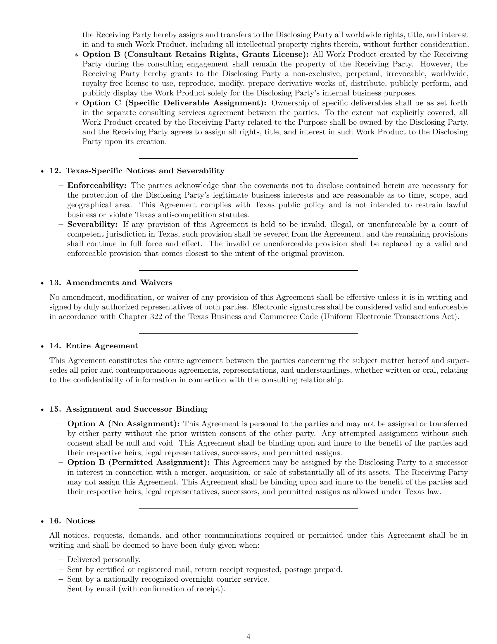 Preview page 4 of Pro Texas consultant nda template