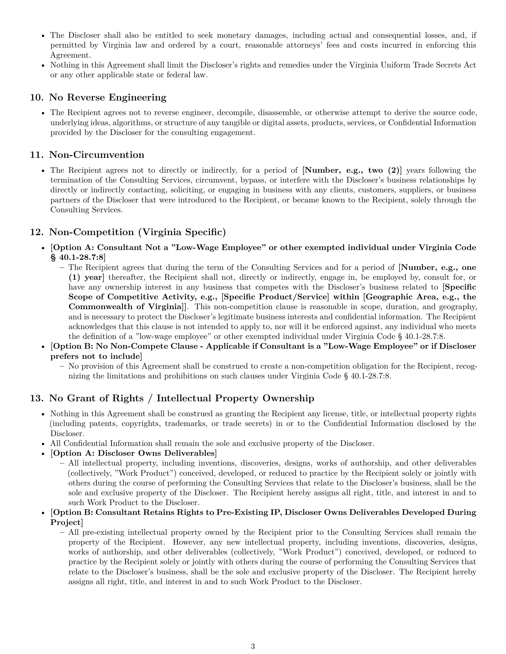 Preview page 3 of Pro Virginia consultant nda template