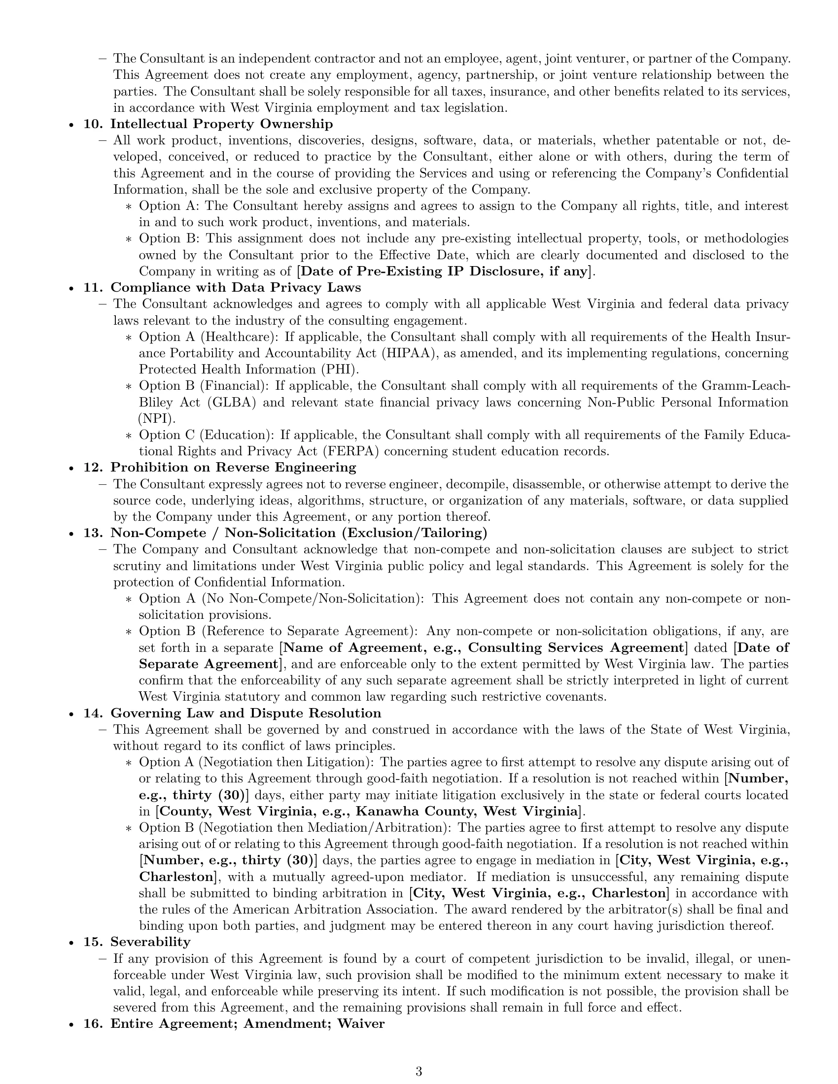 Preview page 3 of Pro West Virginia consultant nda template