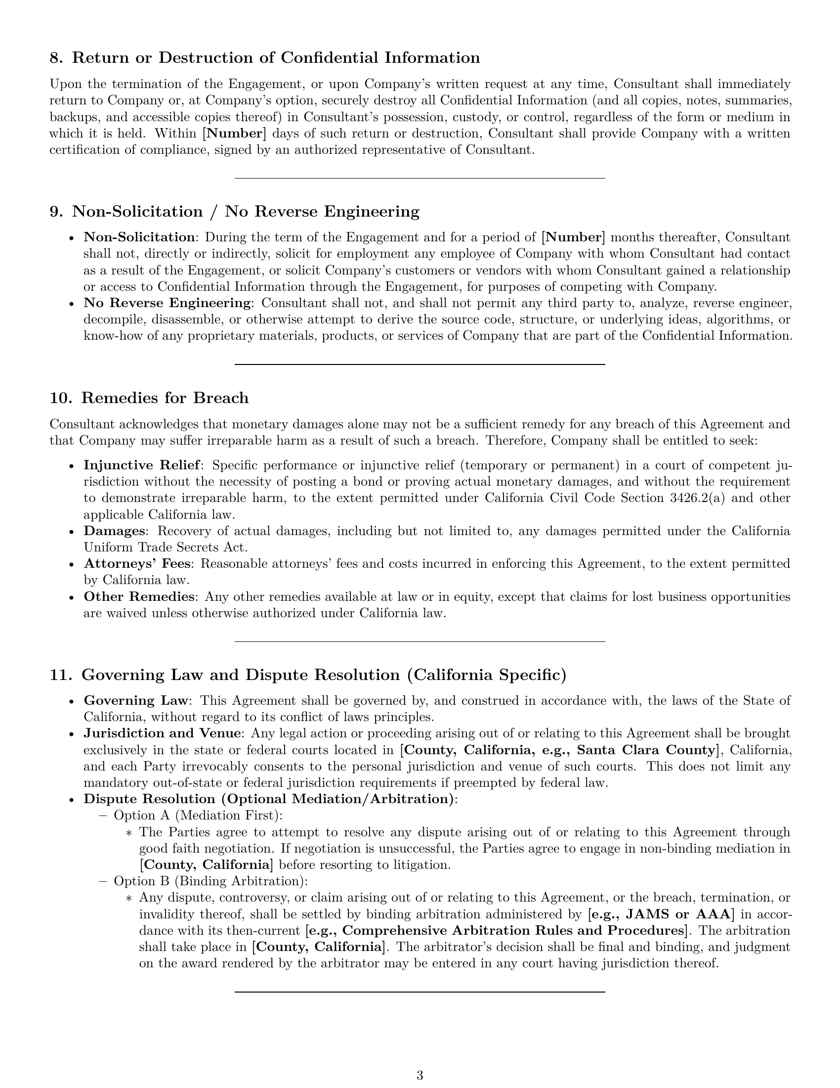 Preview page 3 of Pro California consultant nda template