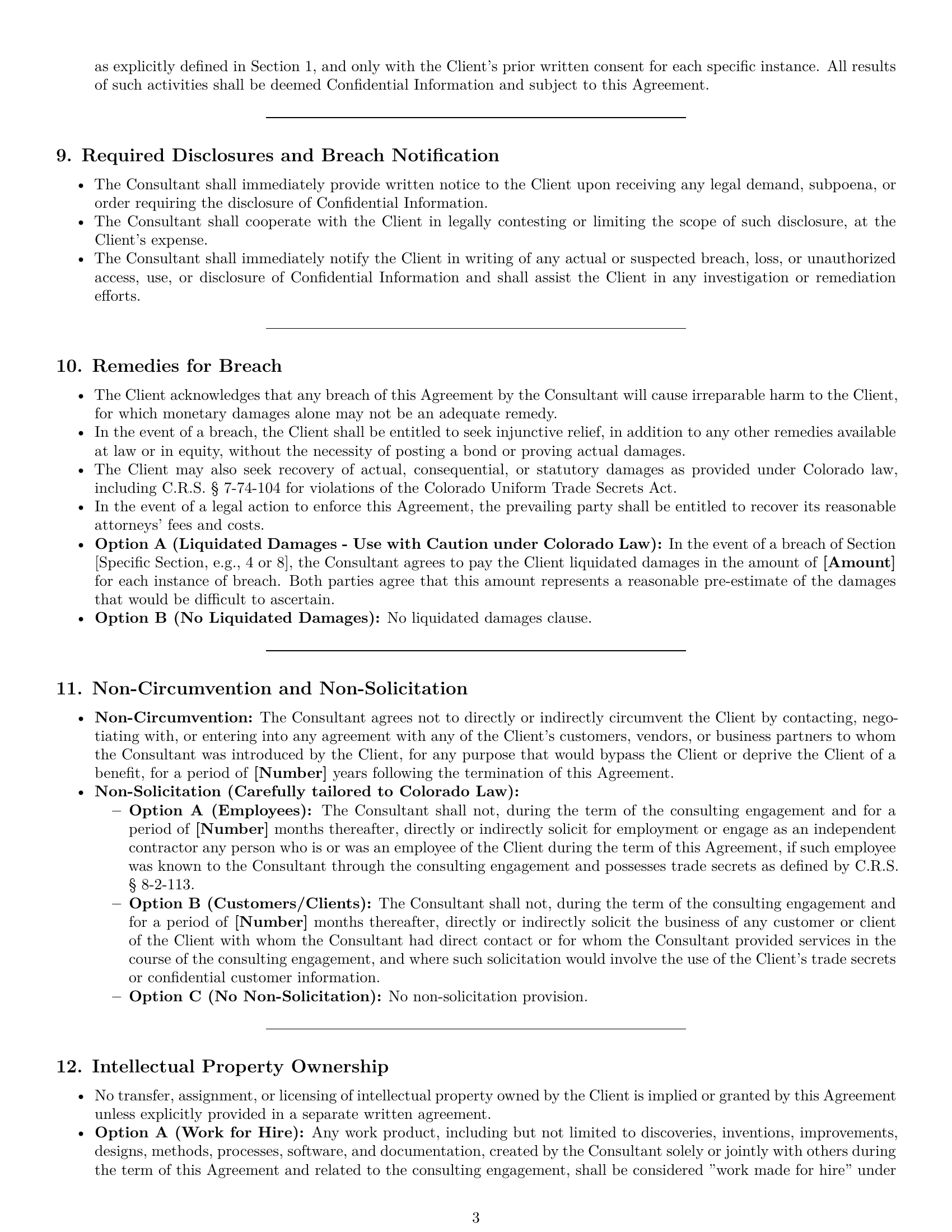 Preview page 3 of Pro Colorado consultant nda template