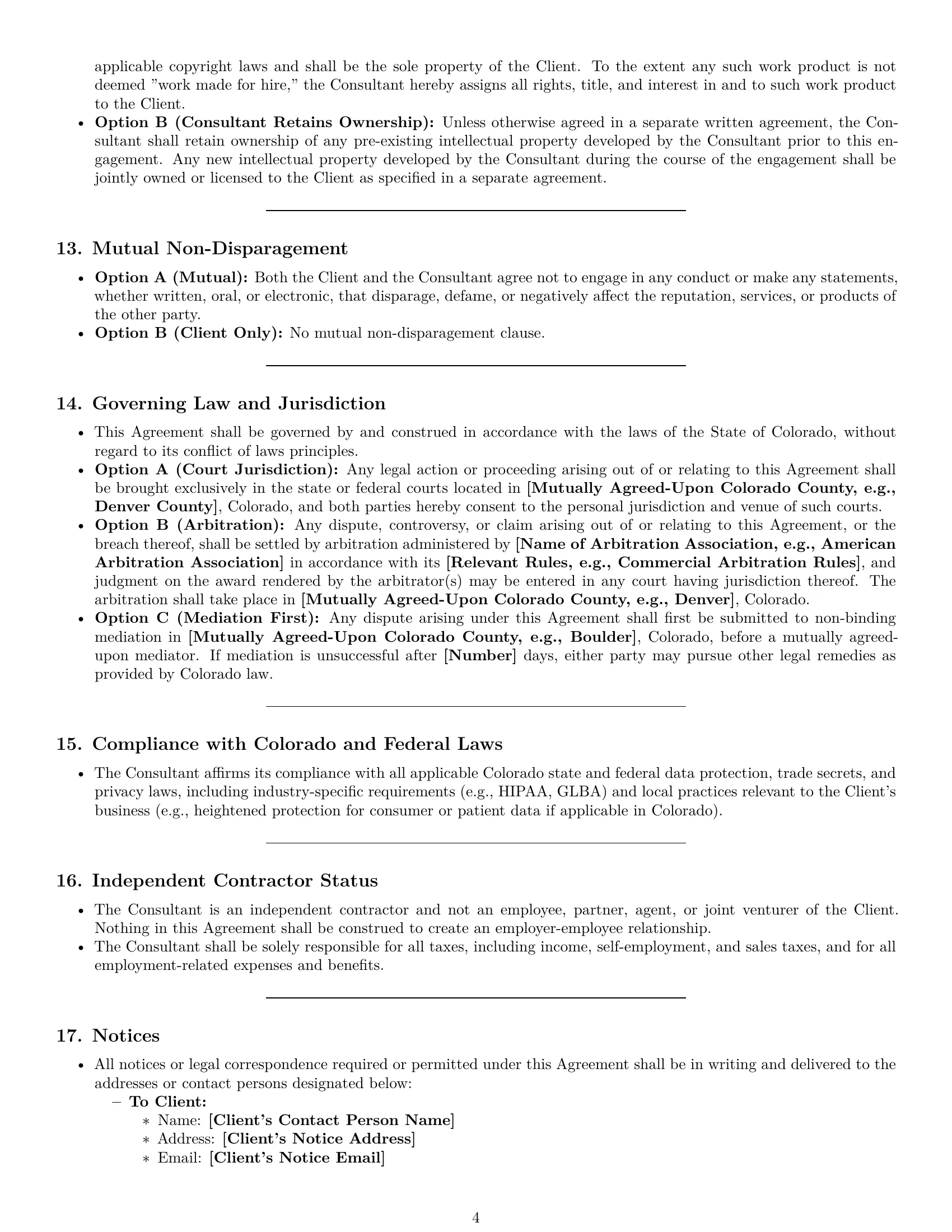 Preview page 4 of Pro Colorado consultant nda template