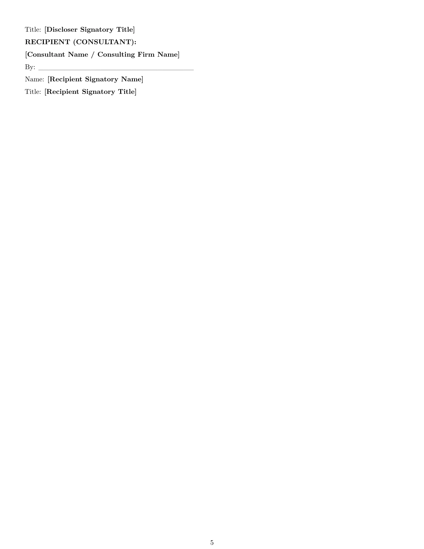 Preview page 5 of Pro Delaware consultant nda template