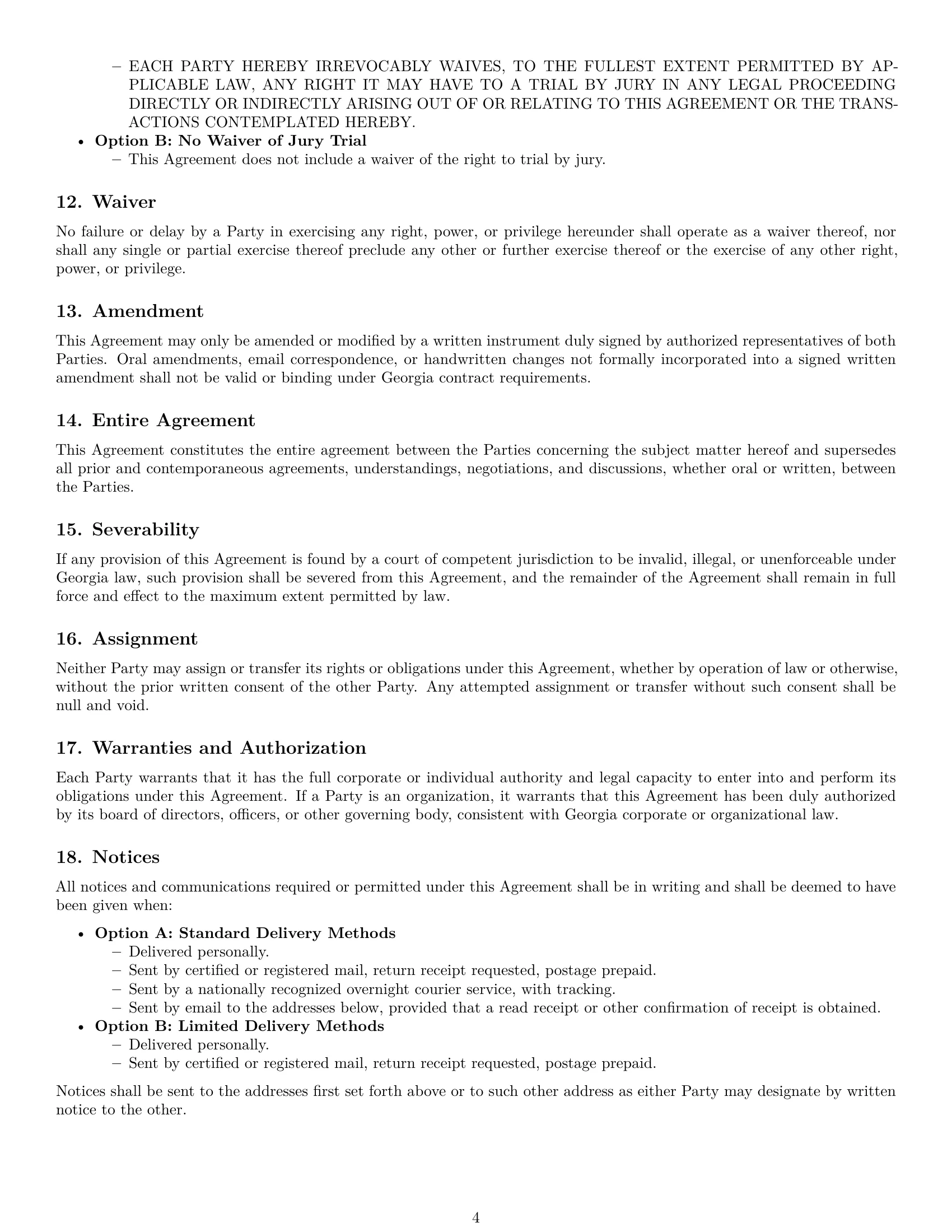 Preview page 4 of Pro Georgia mutual nda template