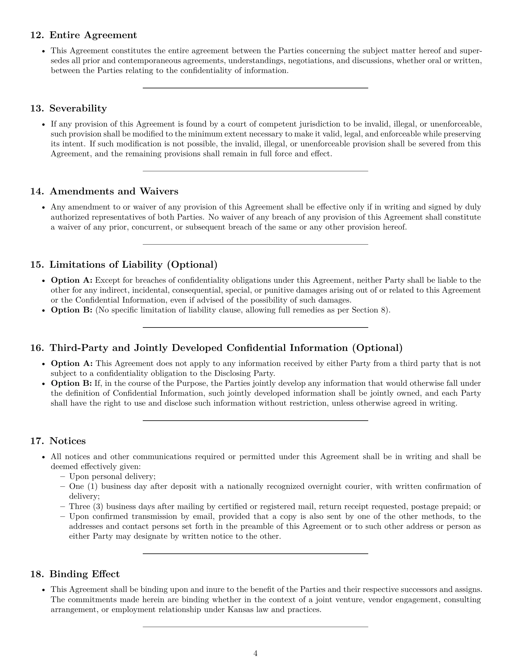 Preview page 4 of Pro Kansas mutual nda template