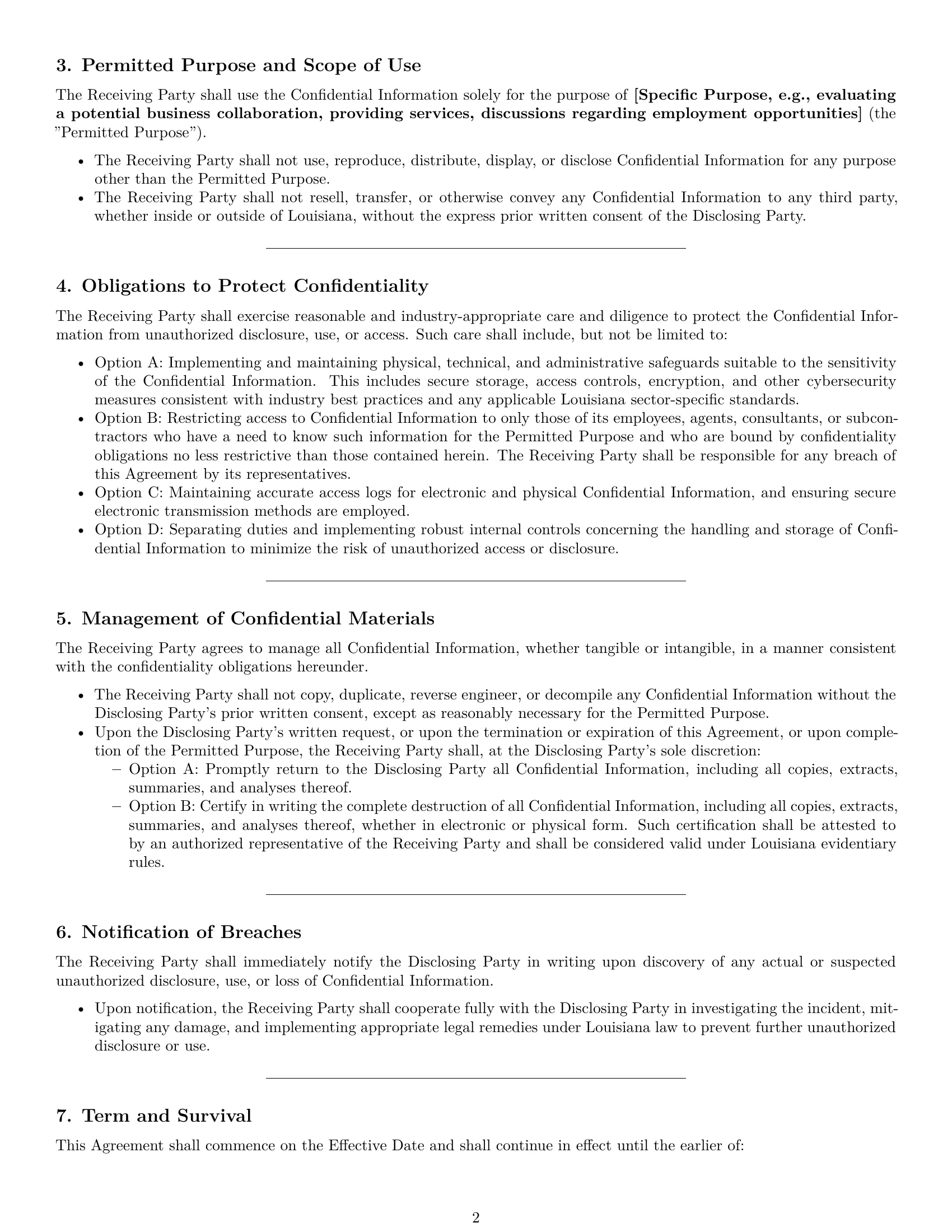 Preview page 2 of Pro Louisiana mutual nda template