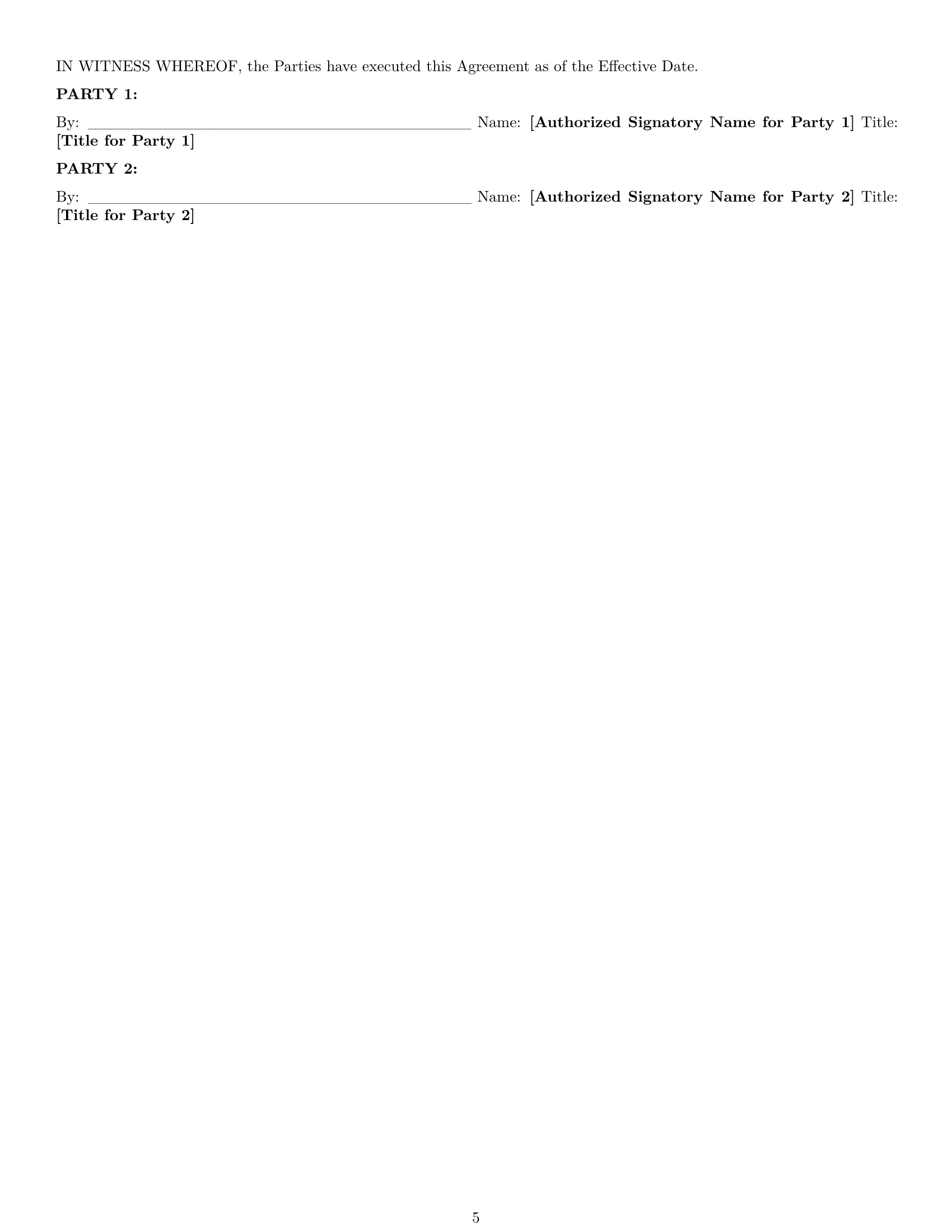Preview page 5 of Pro New Jersey mutual nda template