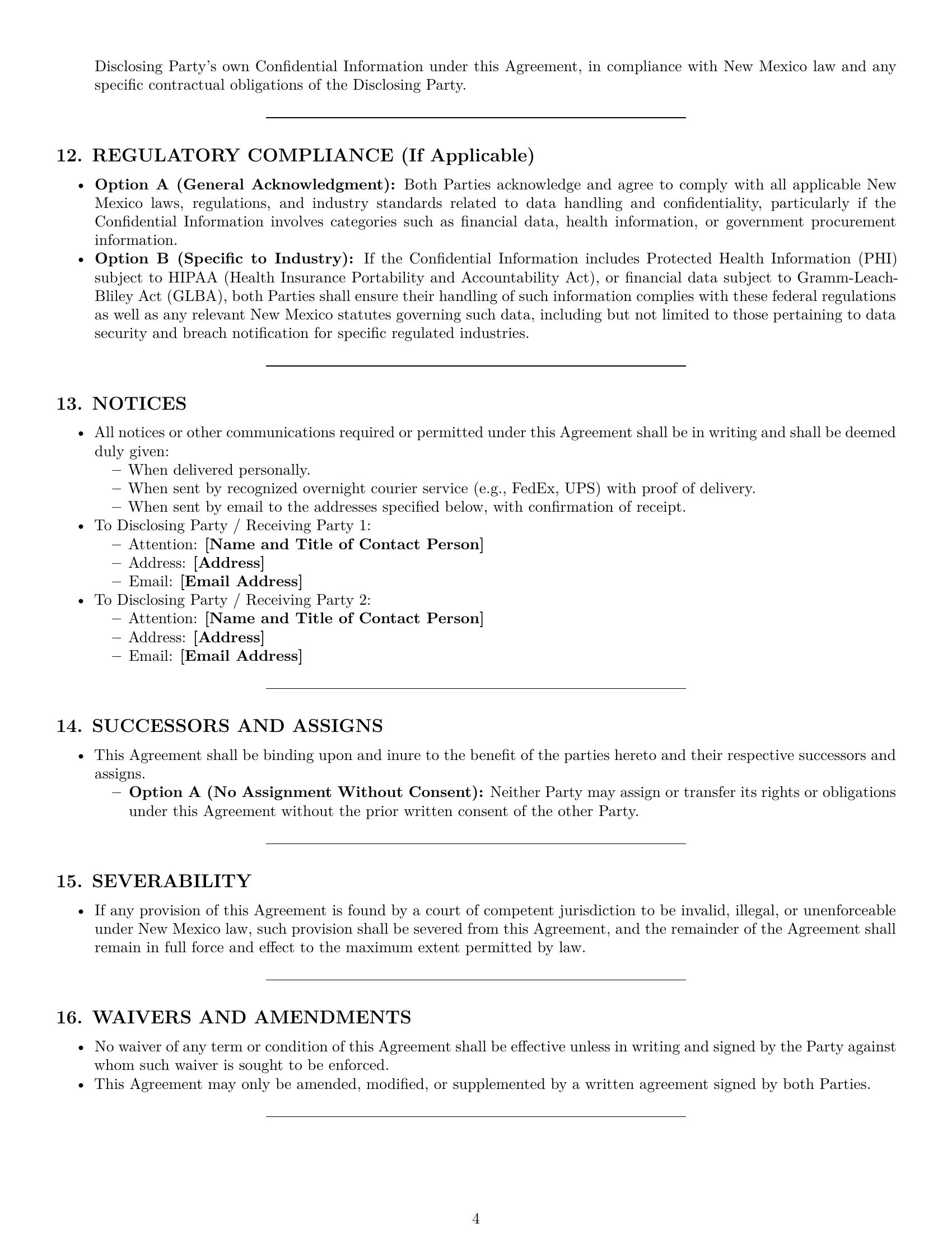 Preview page 4 of Pro New Mexico mutual nda template