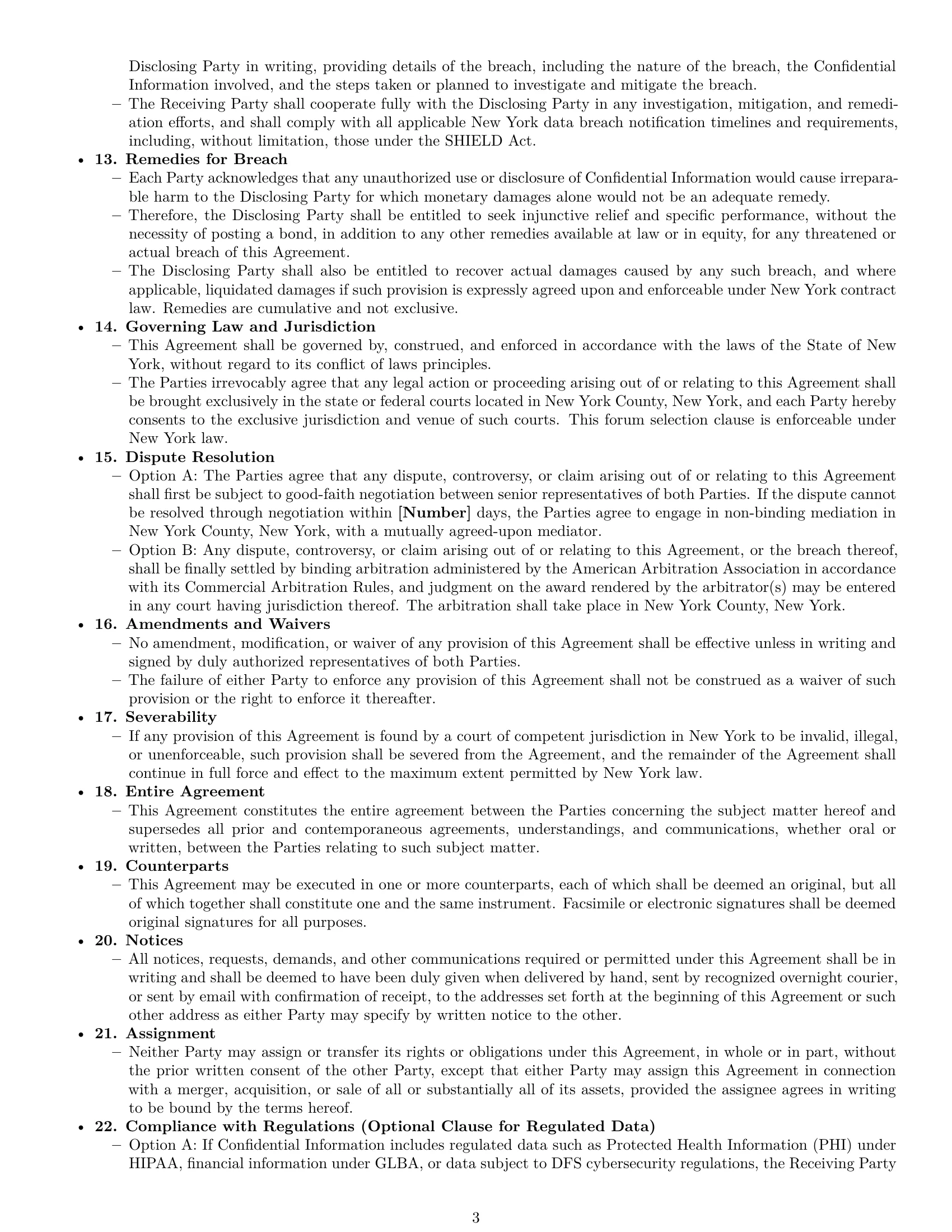 Preview page 3 of Pro New York mutual nda template