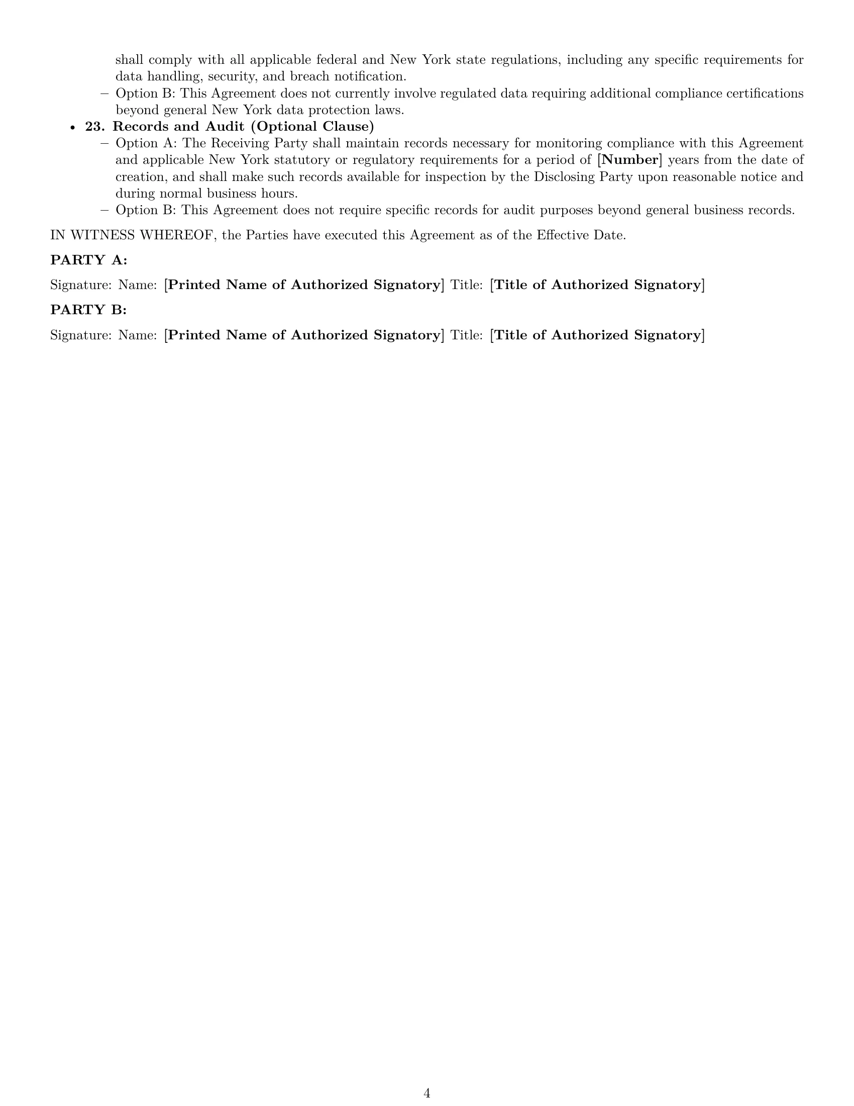 Preview page 4 of Pro New York mutual nda template